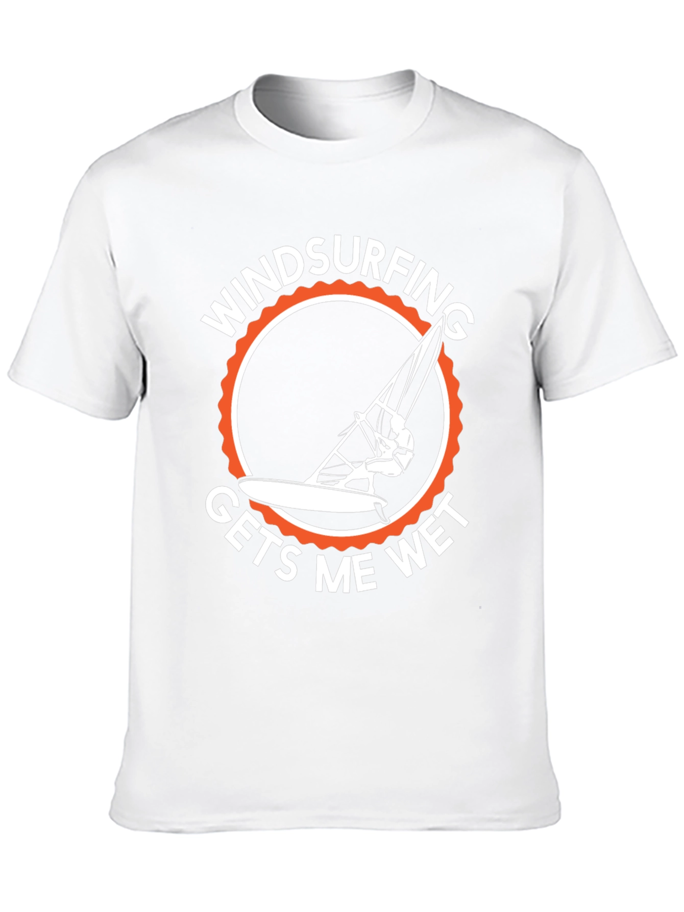 Windsurfing Gets Me Wet T-Shirt - Black Cotton Tee