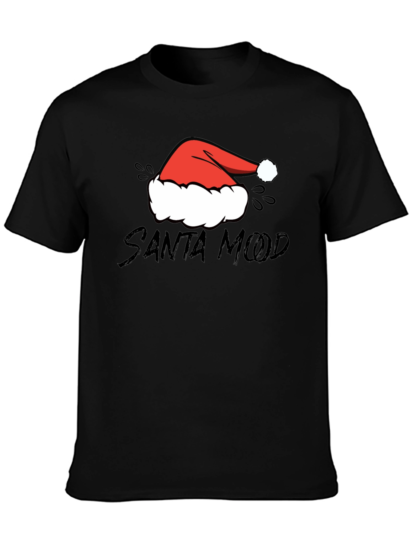 Santa Mood Graphic Tee - Holiday Festive Shirt