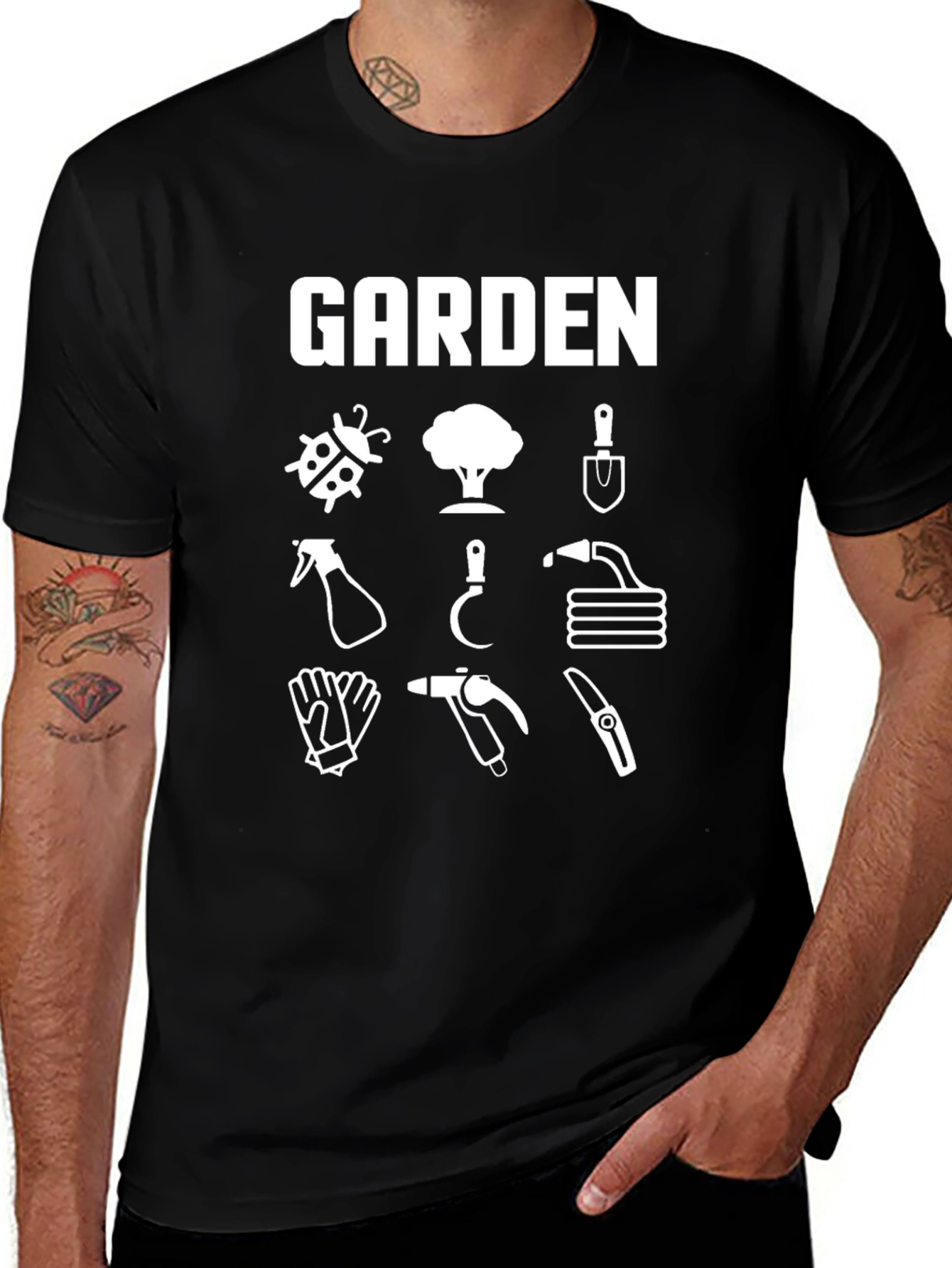 Garden T-Shirt - Gardener Tools Graphic Tee