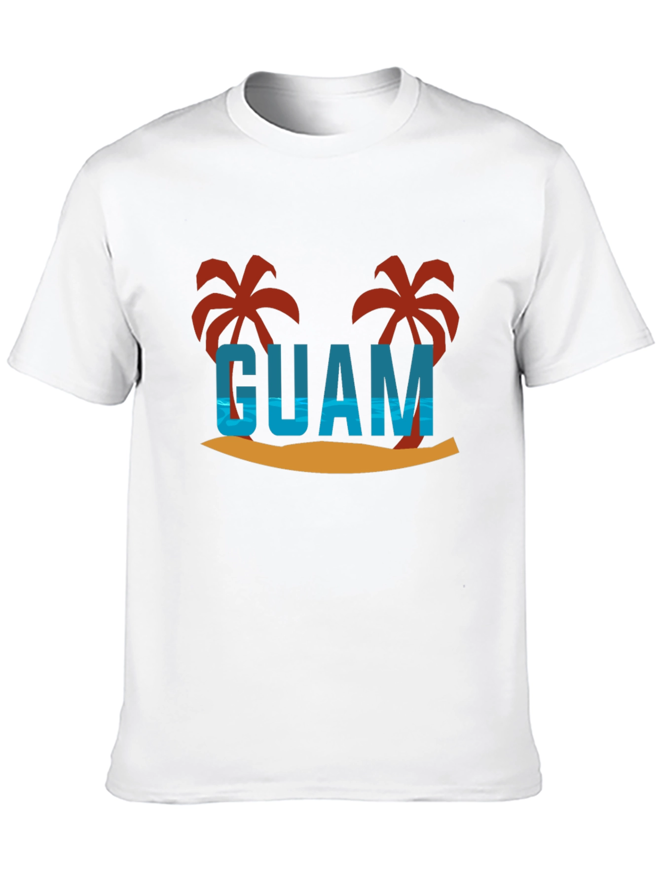 Guam Palm Tree Graphic Tee - Tropical Island Style