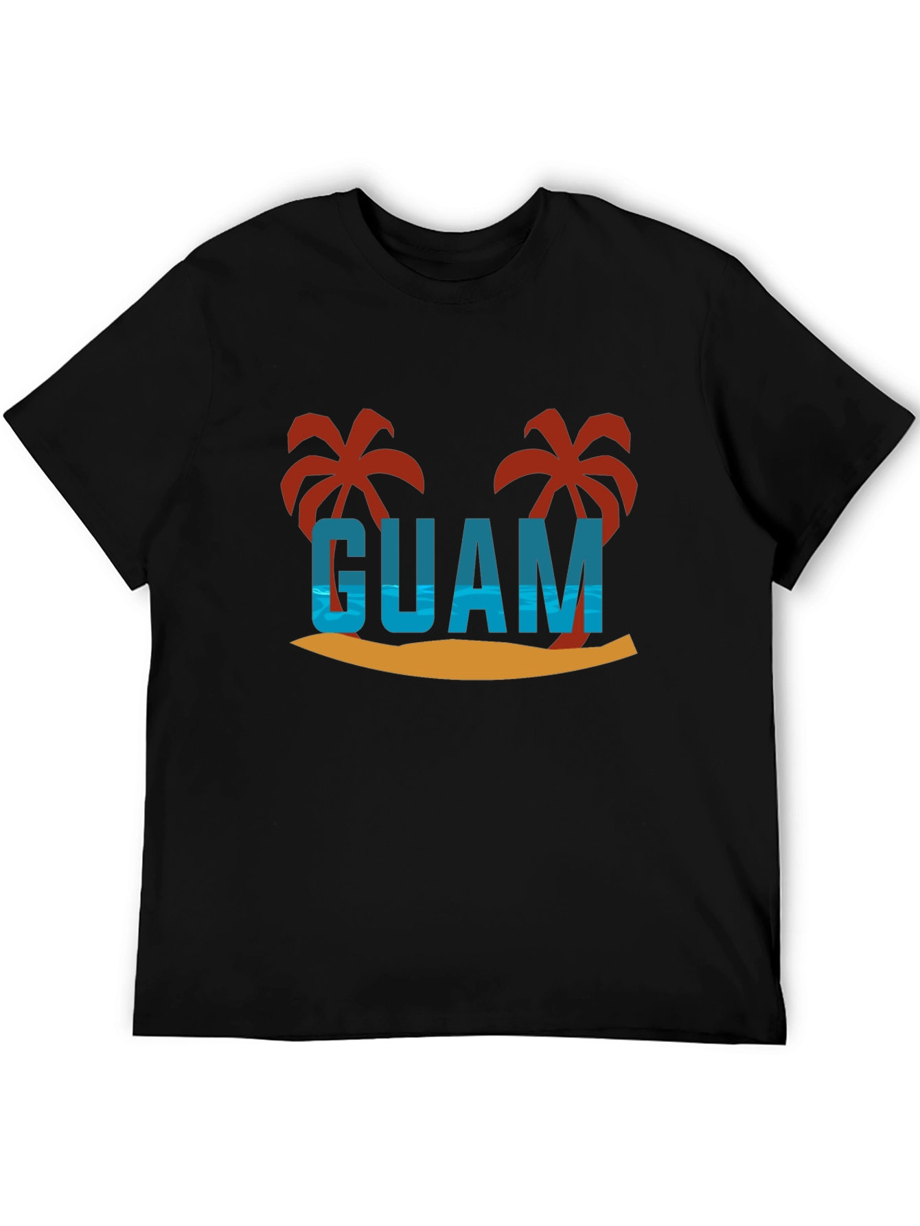 Guam Palm Tree Graphic Tee - Tropical Island Style