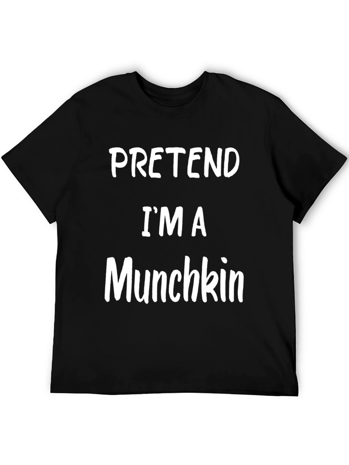 Pretend Im A Munchkin Black Cotton T-Shirt