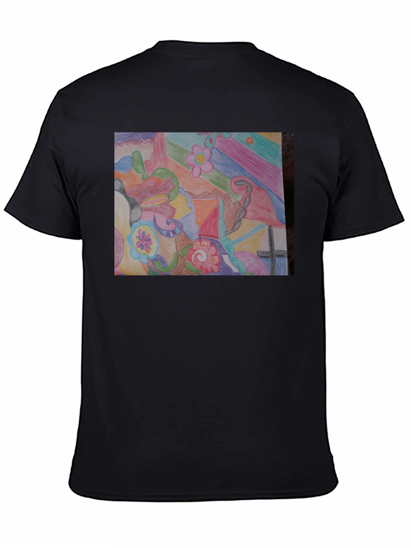 Abstract Art Graphic Tee - Unisex Black T-Shirt
