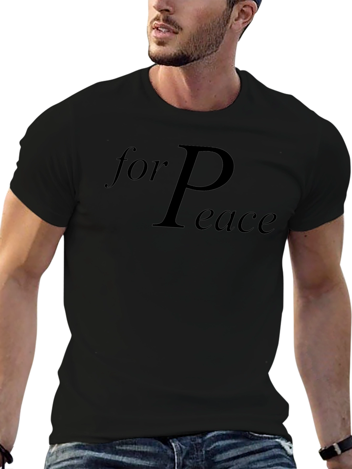 Peace T-Shirt - Mens Black Graphic Tee