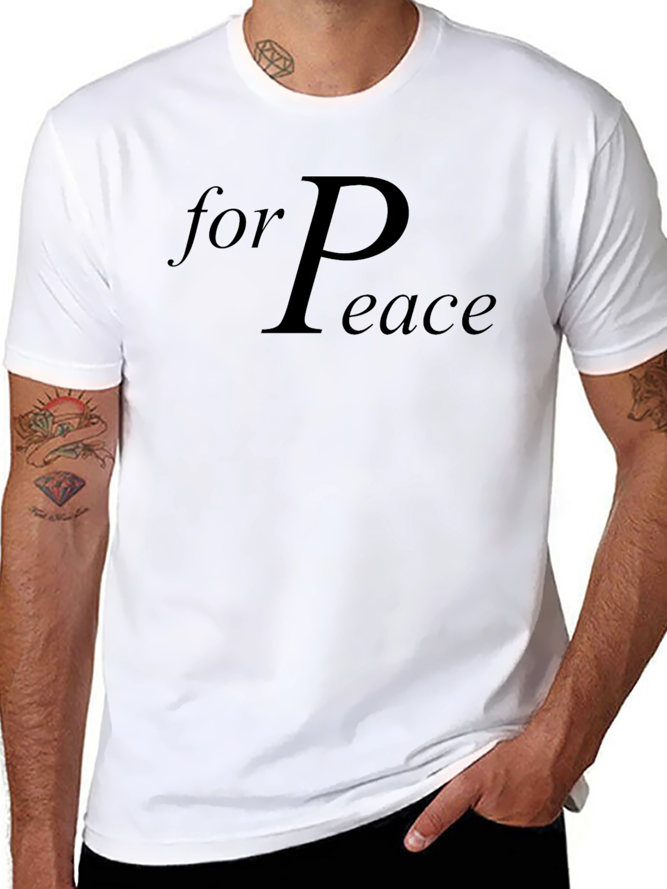 Peace T-Shirt - Mens Black Graphic Tee