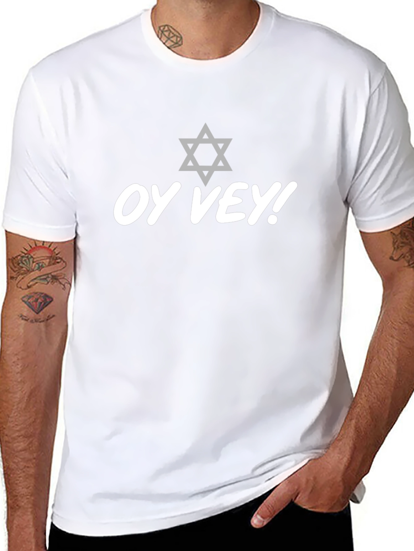 Oy Vey! T-Shirt with Star of David - Mens