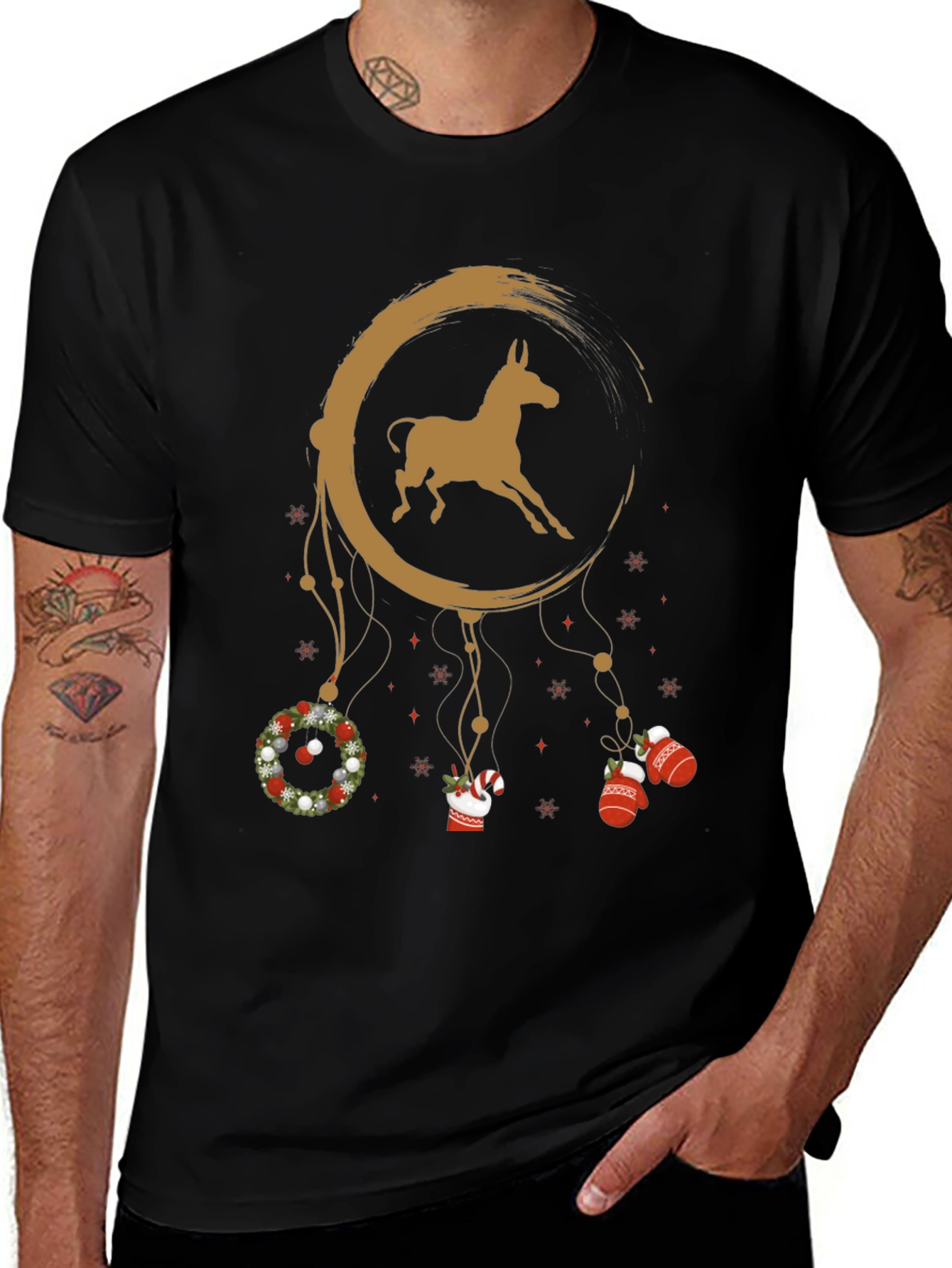 Festive Horse Dreamcatcher Graphic Tee