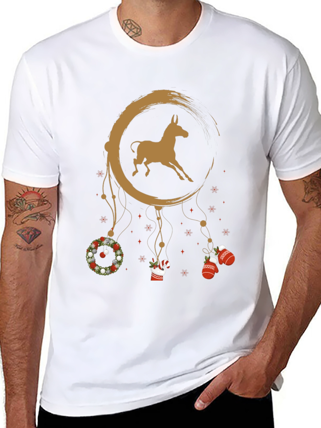 Festive Horse Dreamcatcher Graphic Tee