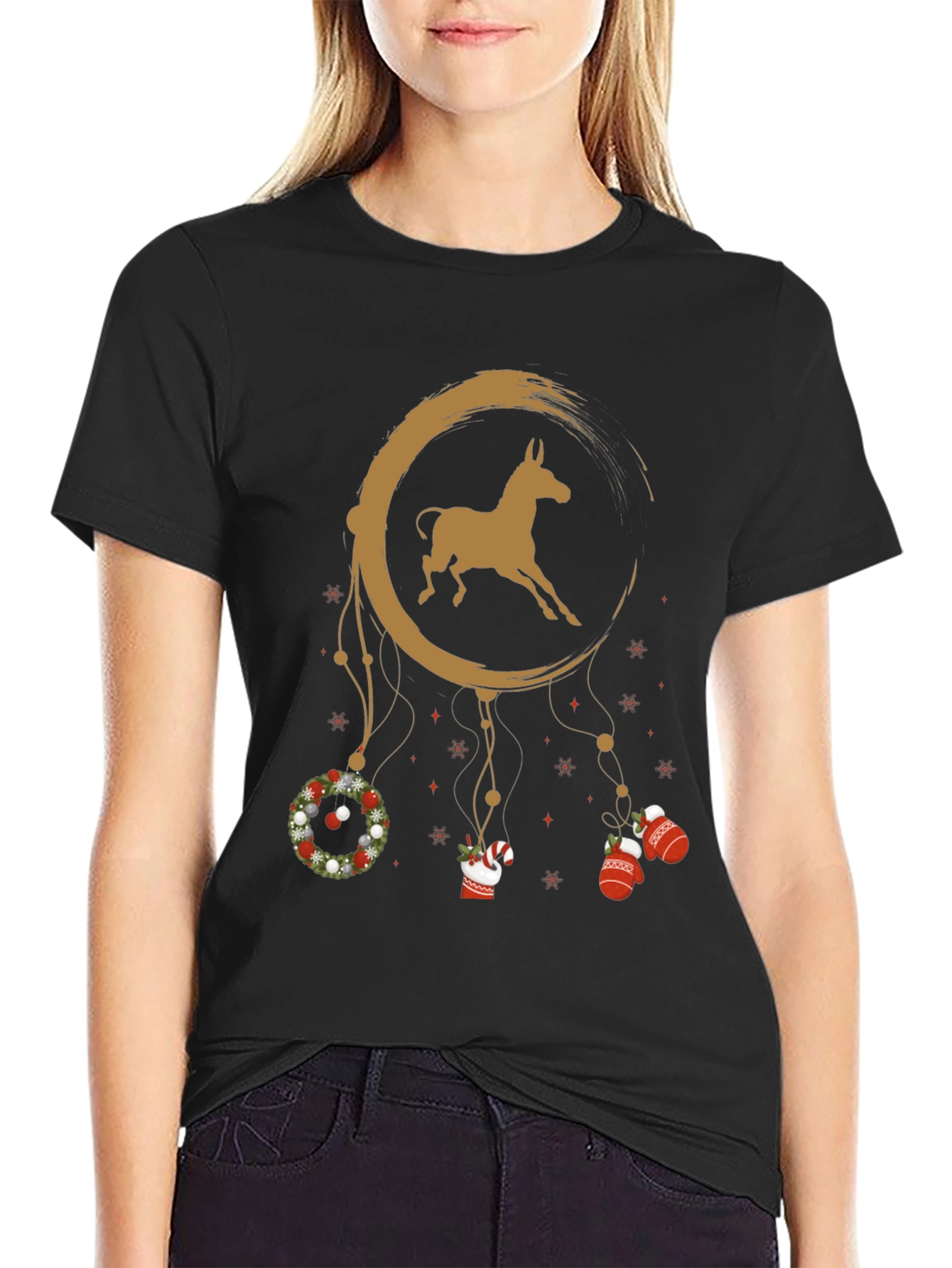 Festive Horse Dreamcatcher Graphic Tee
