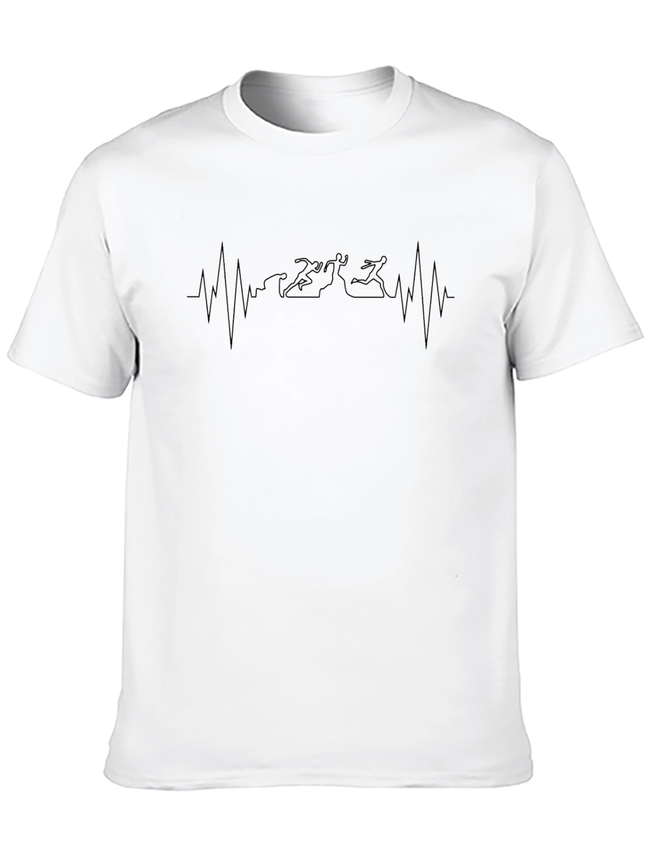 Running Heartbeat T-Shirt - Black