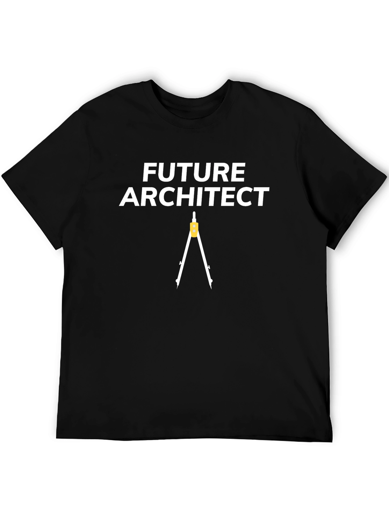 Future Architect T-Shirt - Black Tee with Compass Design