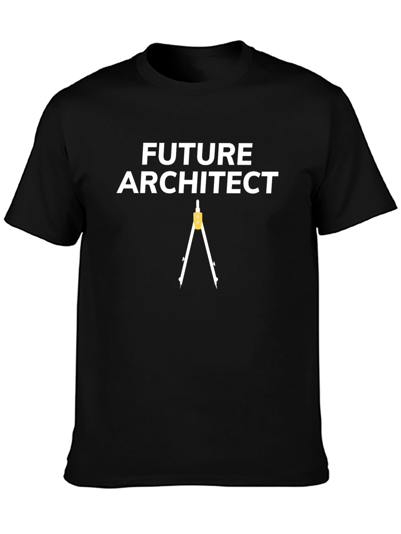 Future Architect T-Shirt - Black Tee with Compass Design