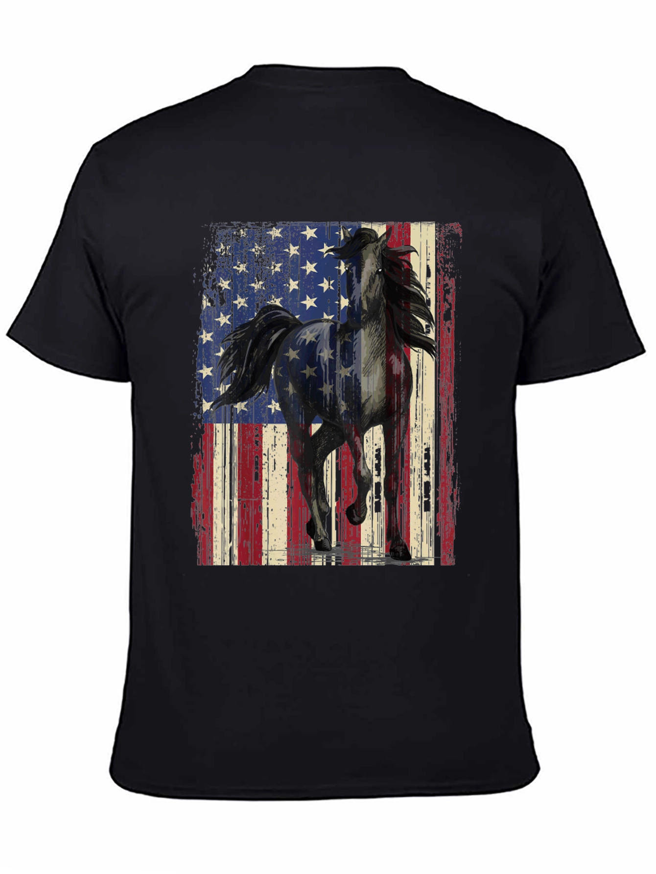 American Flag Horse Graphic Tee