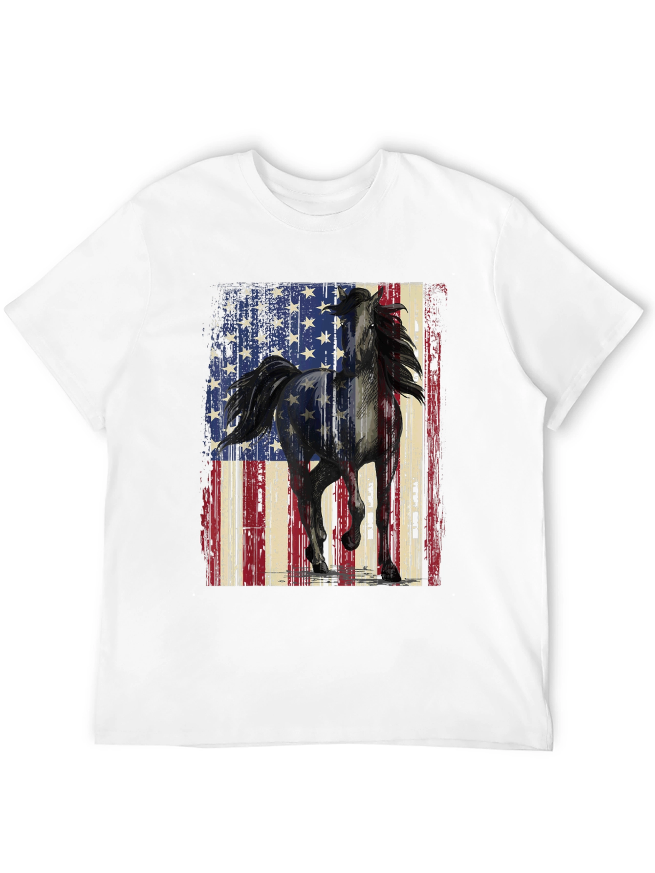 American Flag Horse Graphic Tee