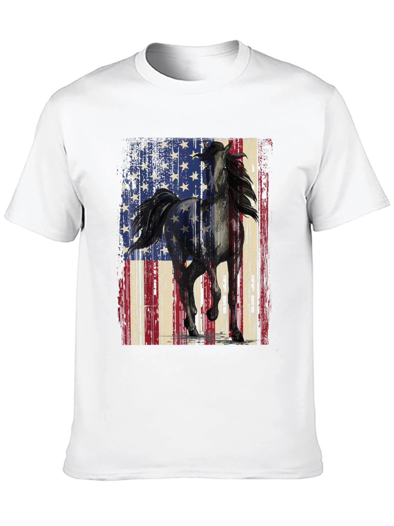 American Flag Horse Graphic Tee