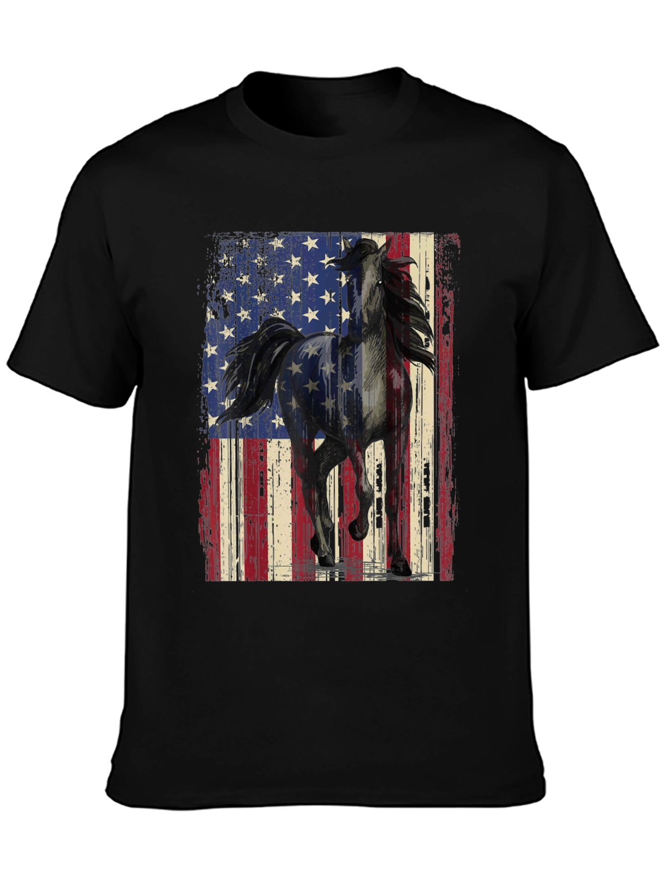 American Flag Horse Graphic Tee
