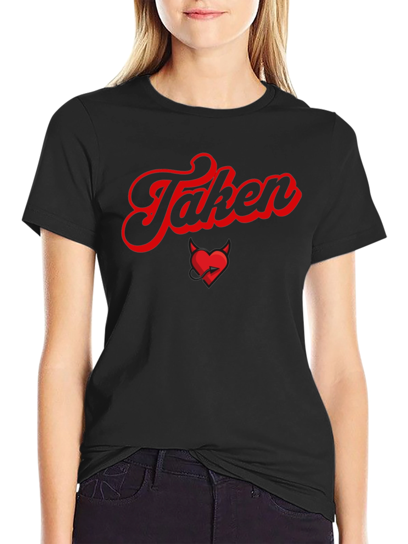 Taken Devil Heart Graphic Tee - Valentines Day