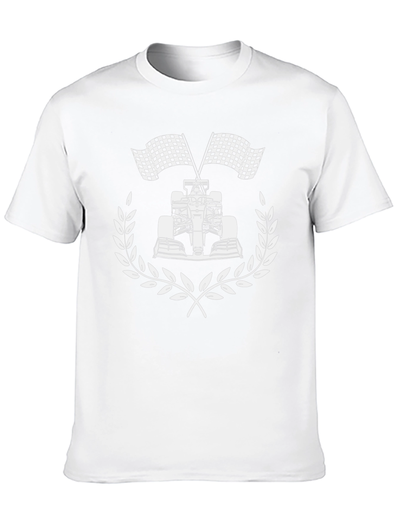 Racing Car Graphic Tee - Black Cotton T-Shirt