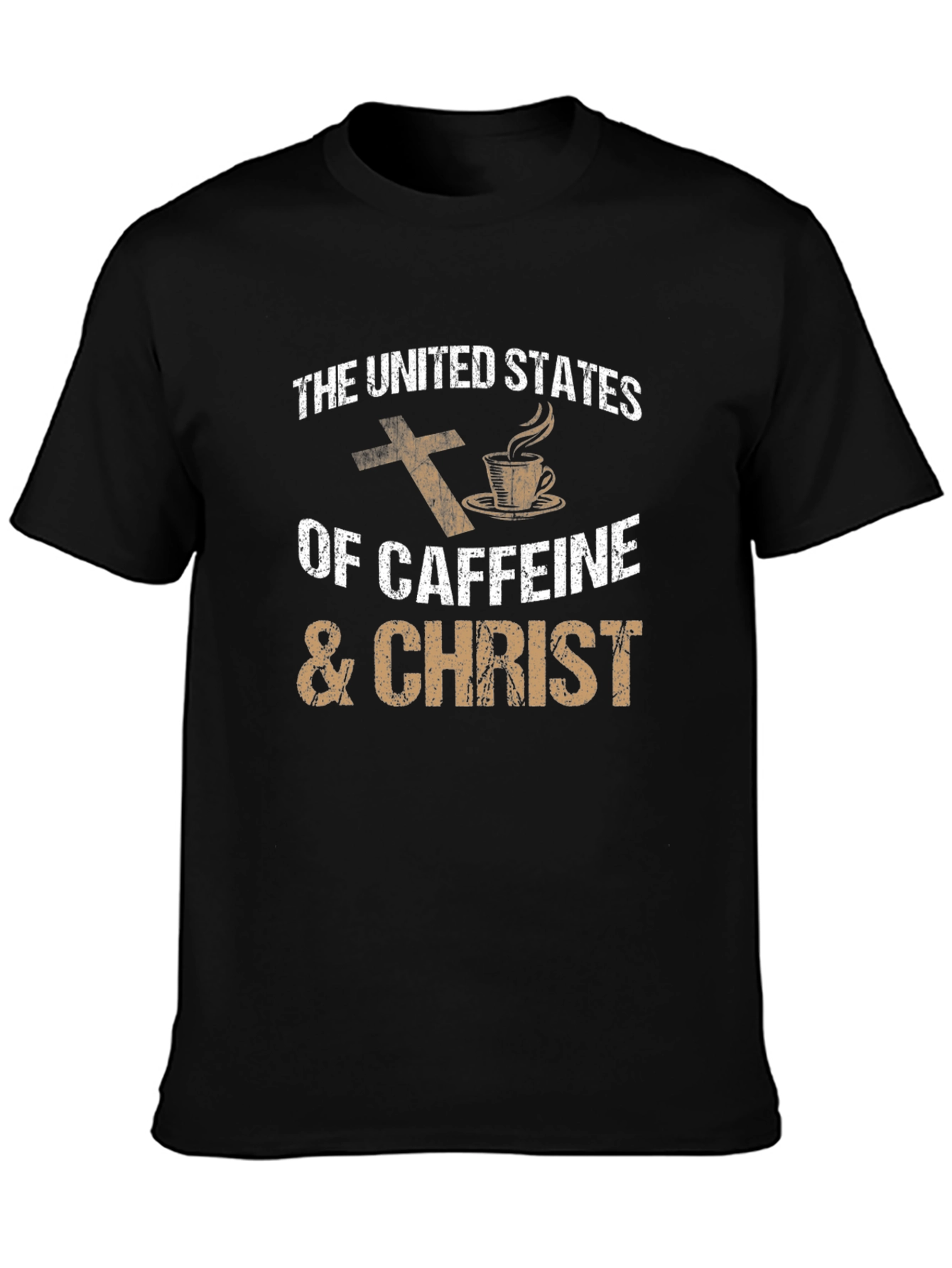 Caffeine & Christ T-Shirt - Religious Coffee Lover Tee