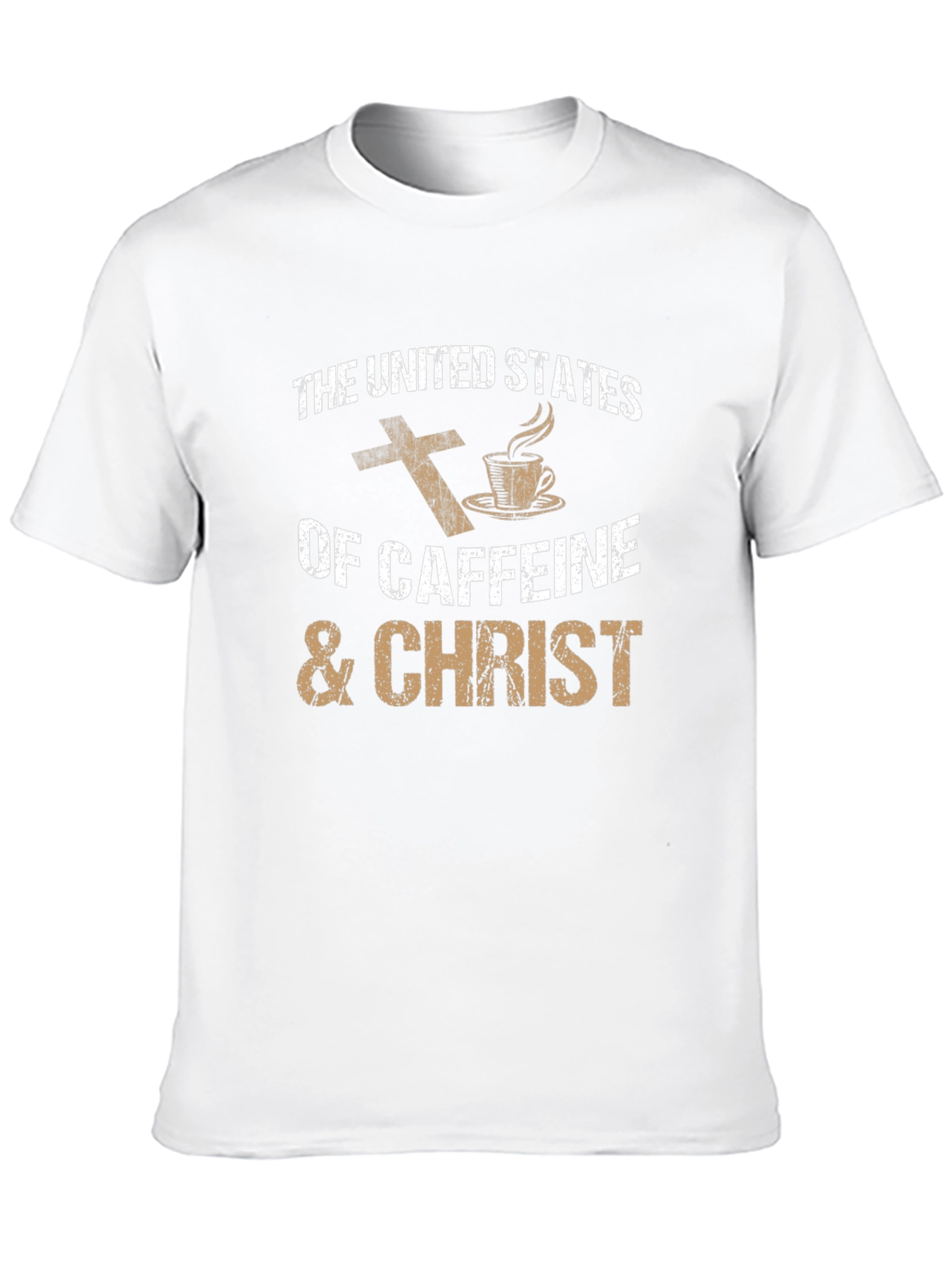 Caffeine & Christ T-Shirt - Religious Coffee Lover Tee
