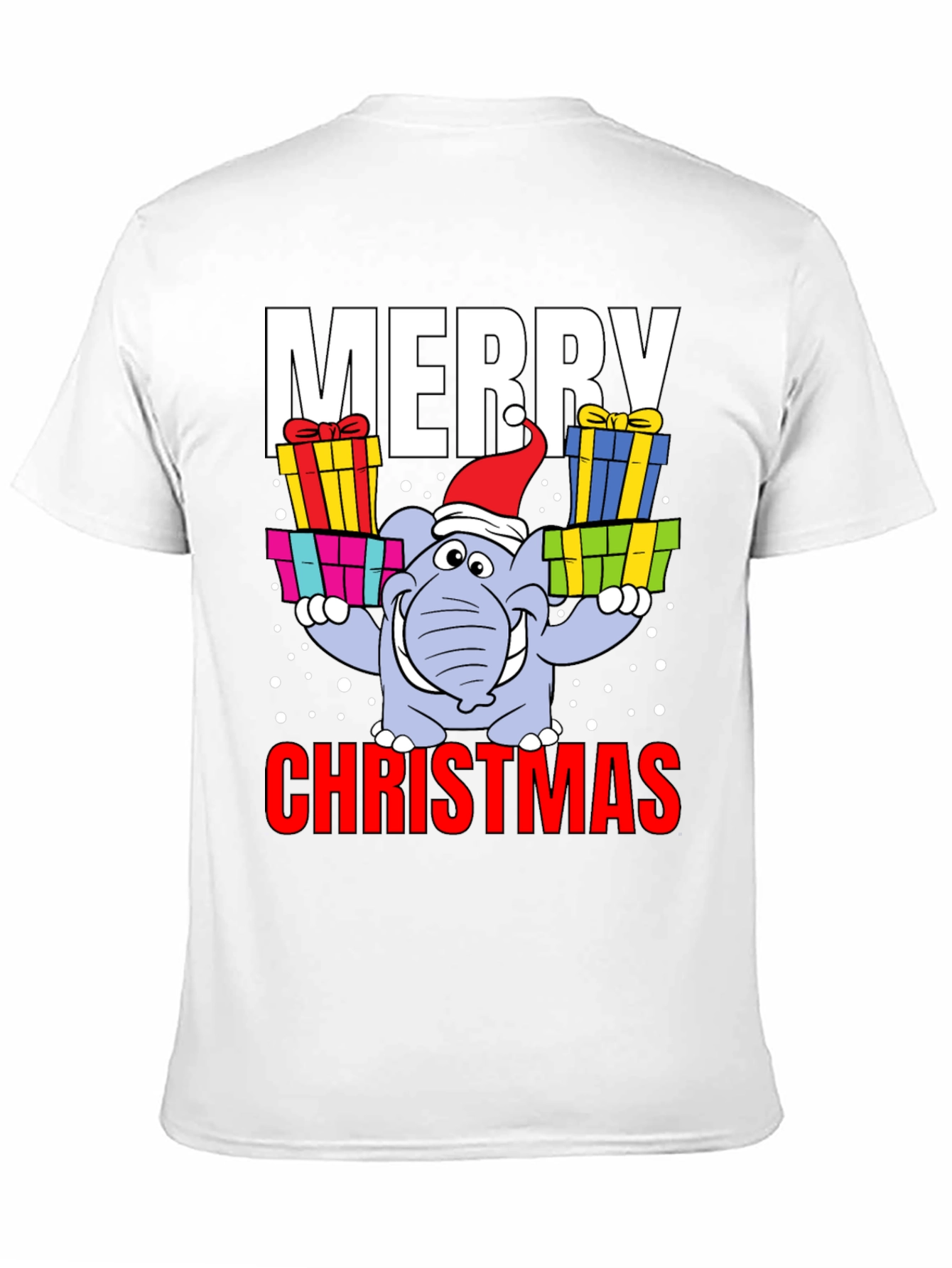 Merry Christmas Elephant Graphic Tee