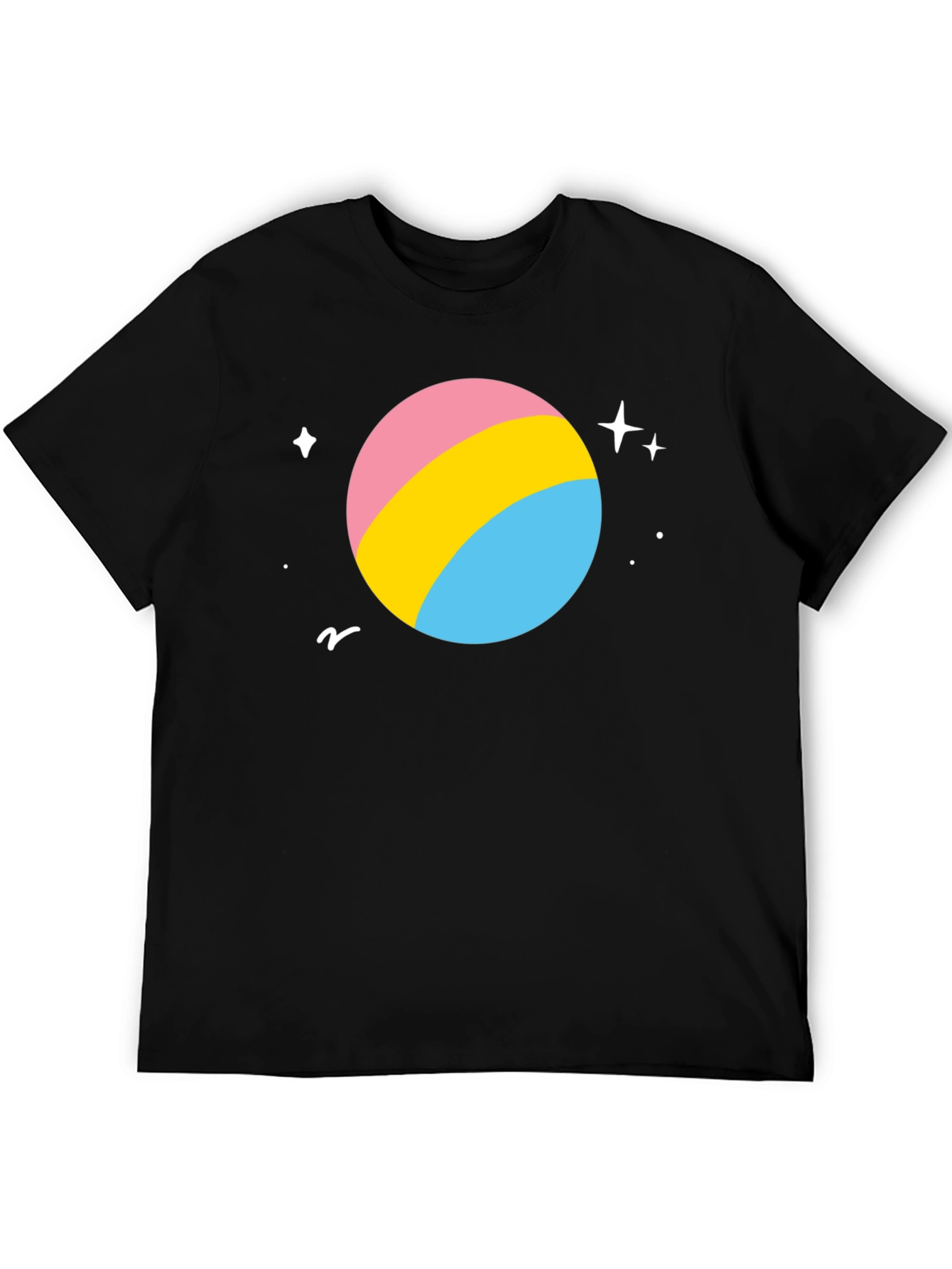 Pansexual Pride Planet T-Shirt - Black
