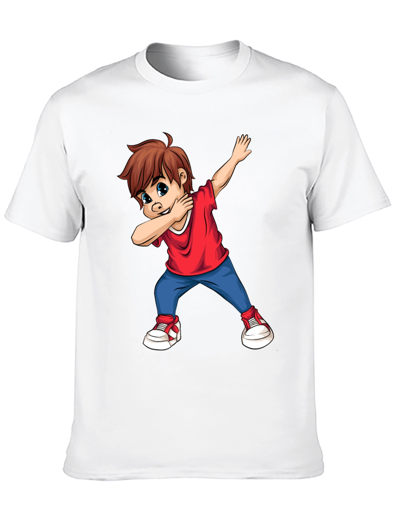 Dabbing Kid Graphic Tee - Cool Cartoon Boy T-Shirt