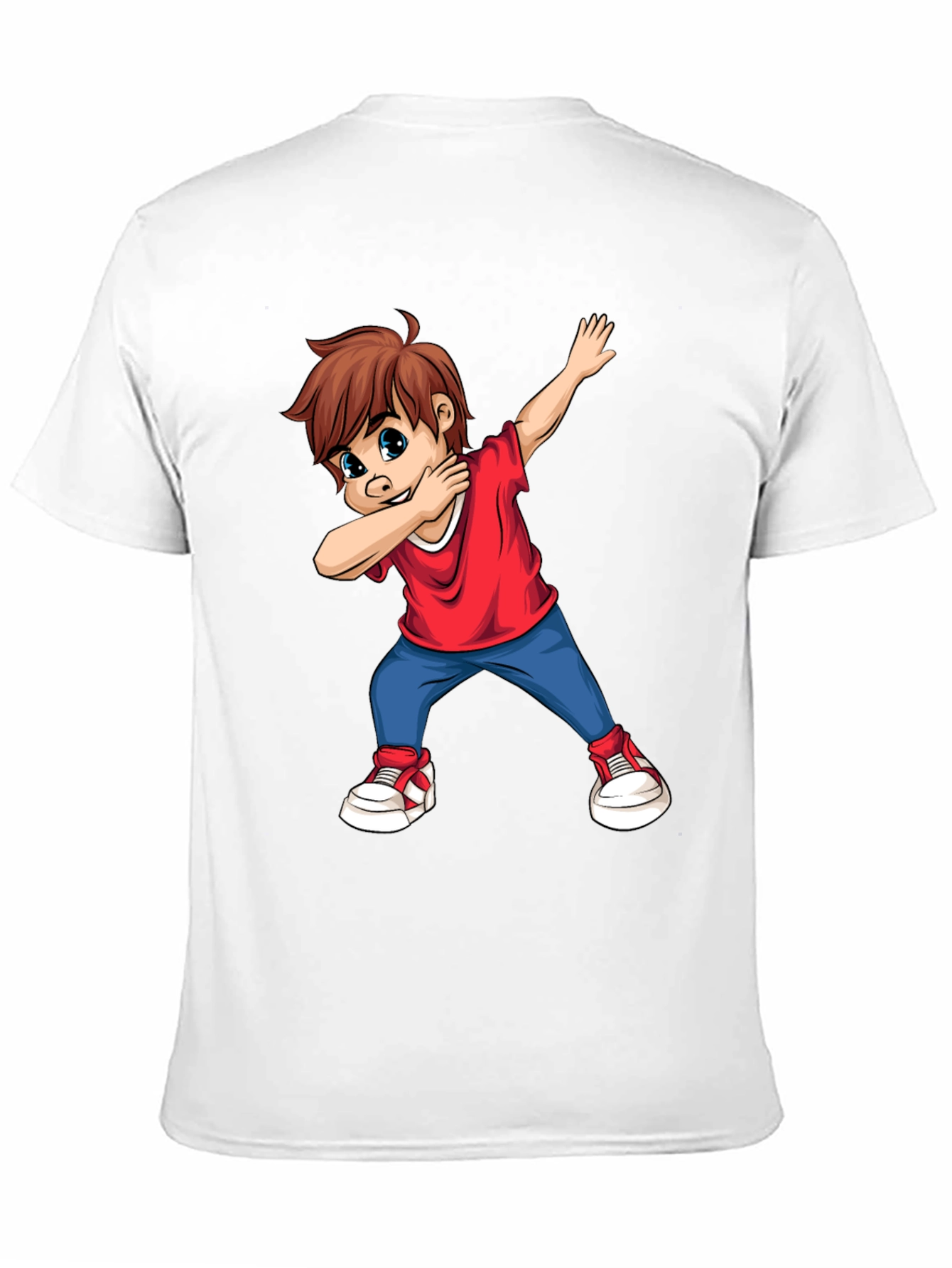 Dabbing Kid Graphic Tee - Cool Cartoon Boy T-Shirt