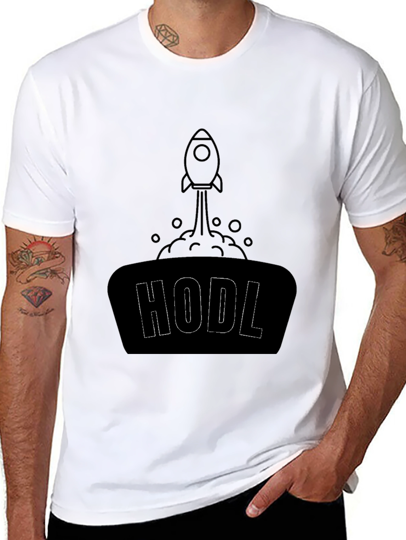 HODL Rocket T-Shirt - Crypto Investing Tee