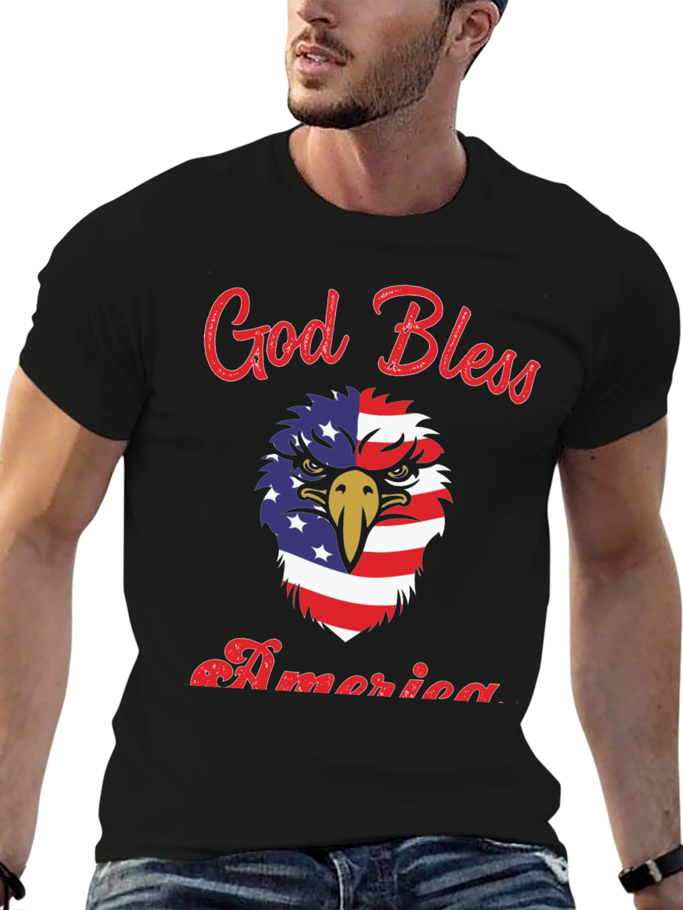 God Bless America Eagle Graphic Tee