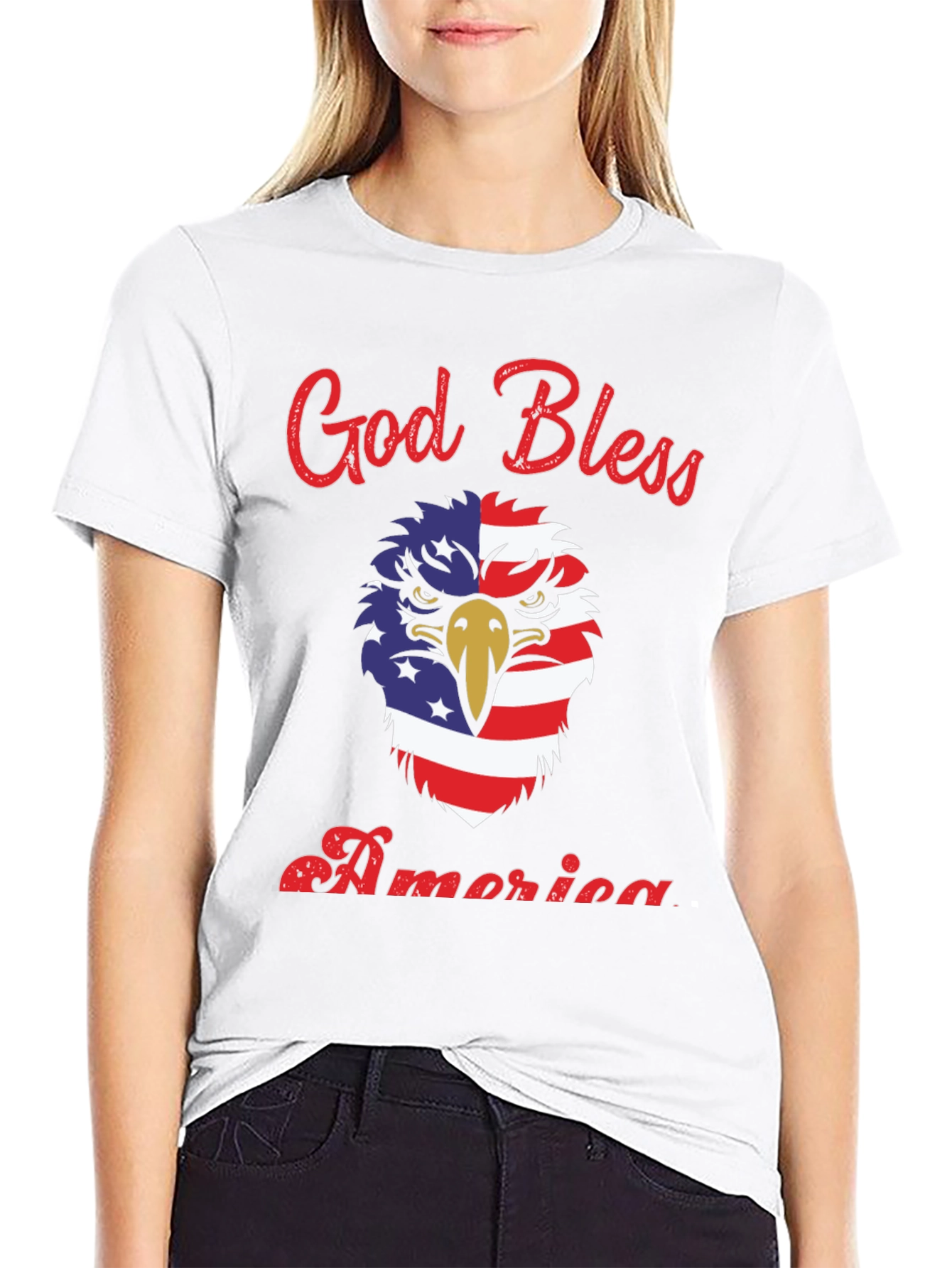 God Bless America Eagle Graphic Tee