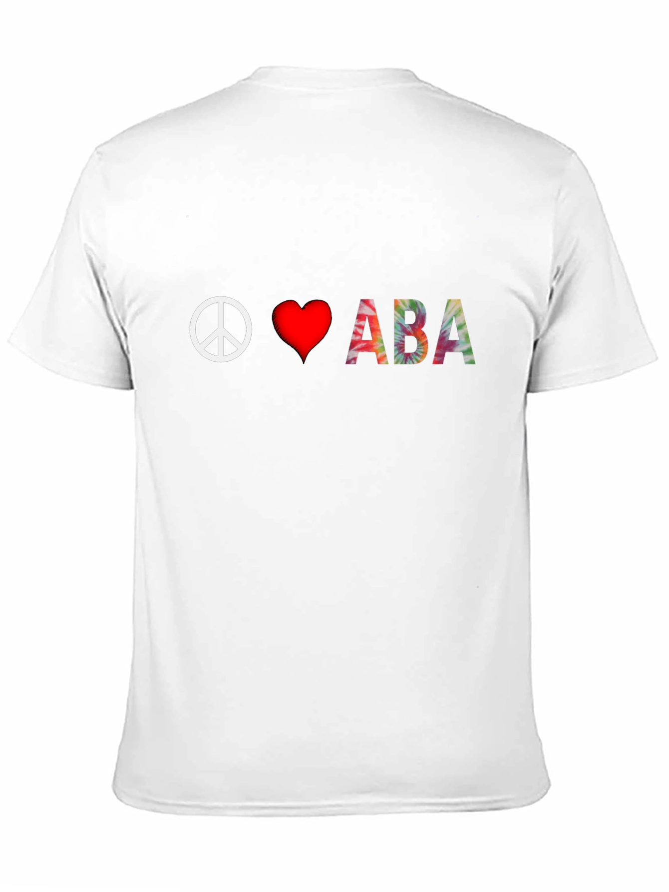 Peace Love ABA Tie-Dye T-Shirt