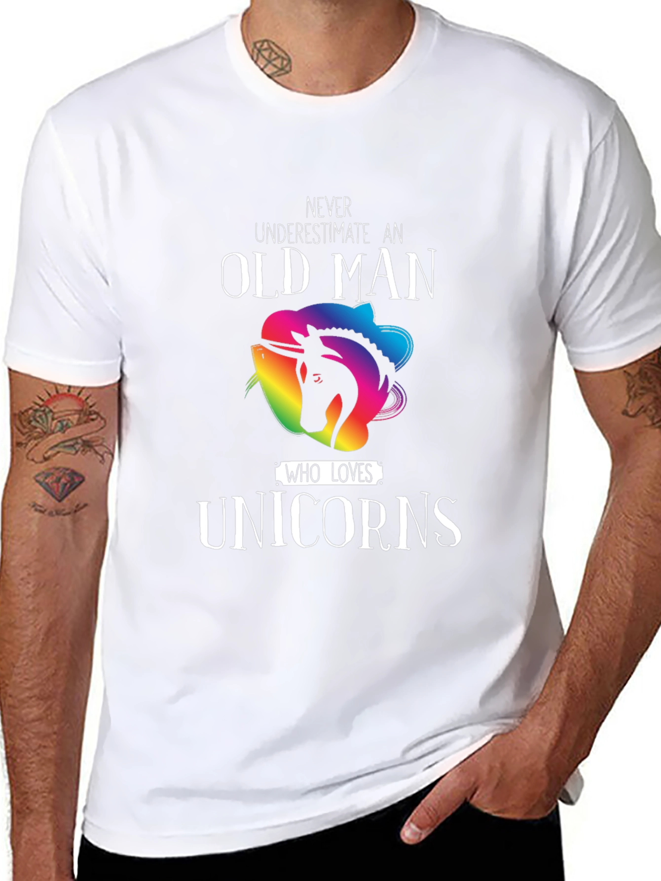Old Man Unicorn Lover T-Shirt