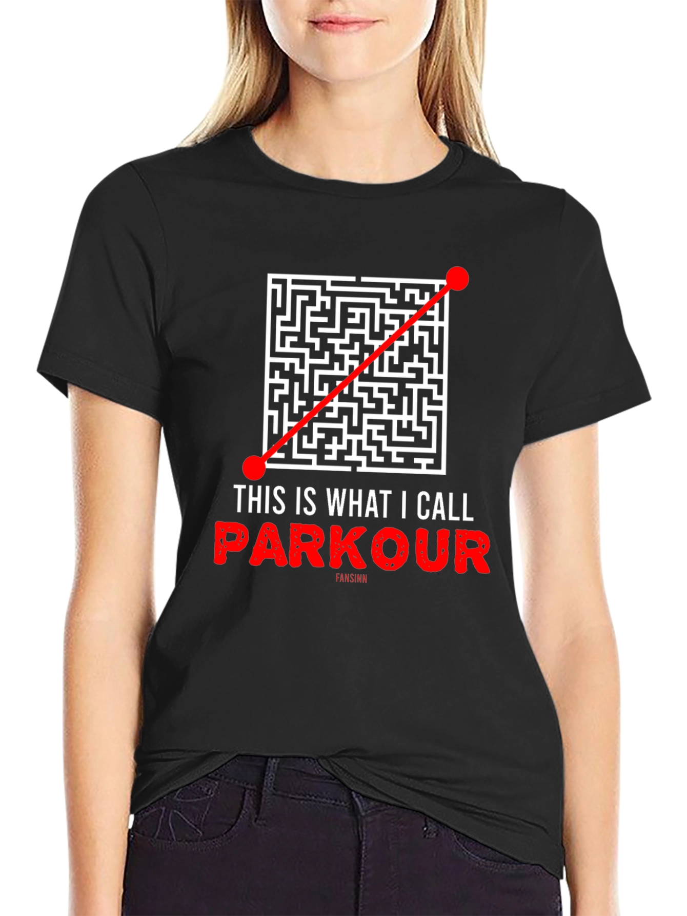 Parkour Maze T-Shirt - Direct Route Funny Tee