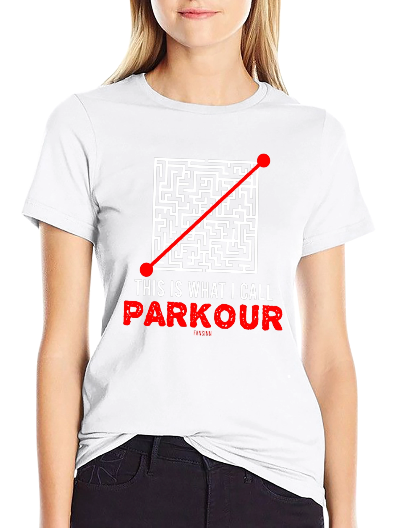 Parkour Maze T-Shirt - Direct Route Funny Tee