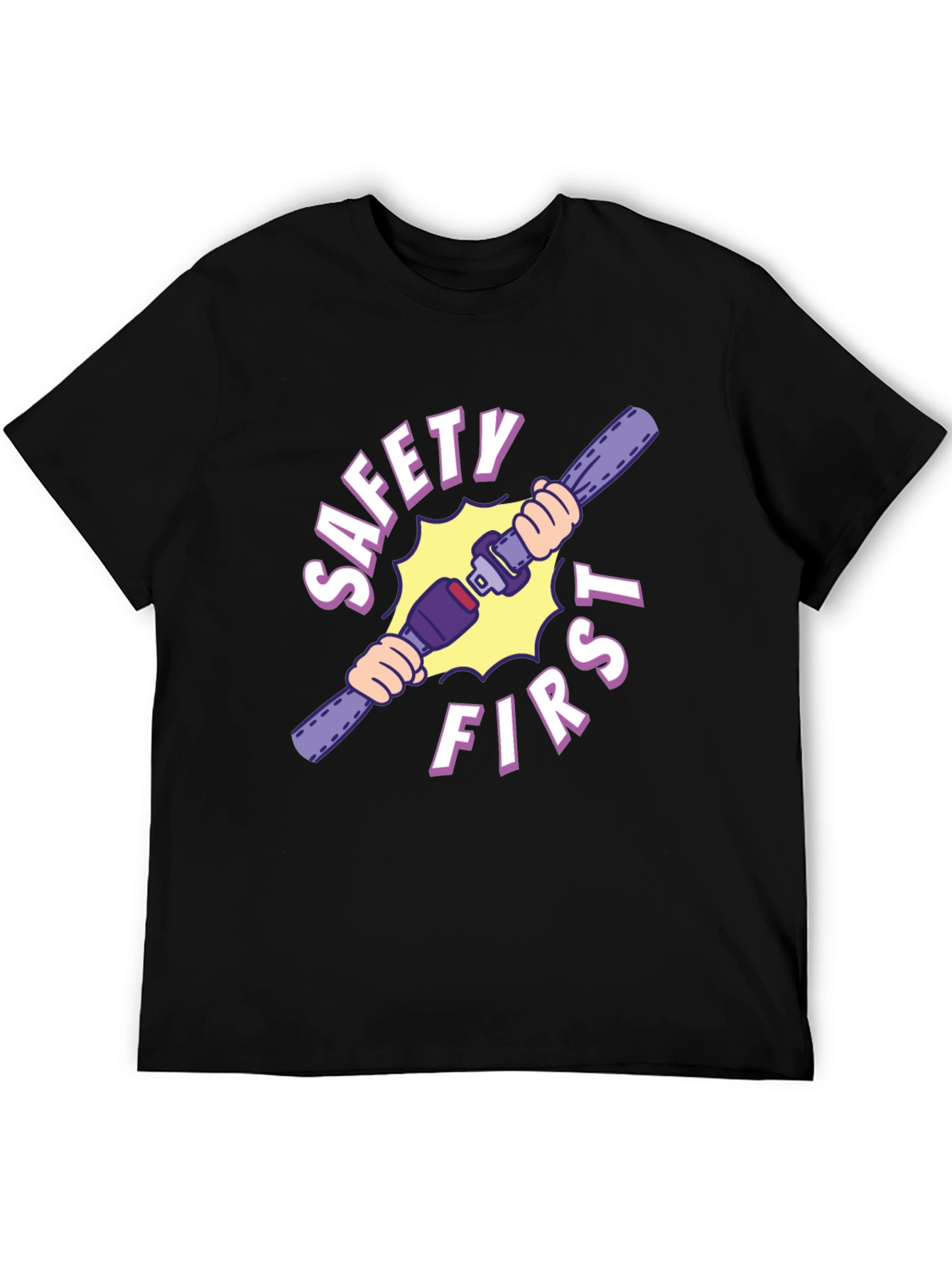 Safety First Graphic Tee - Black Unisex T-Shirt