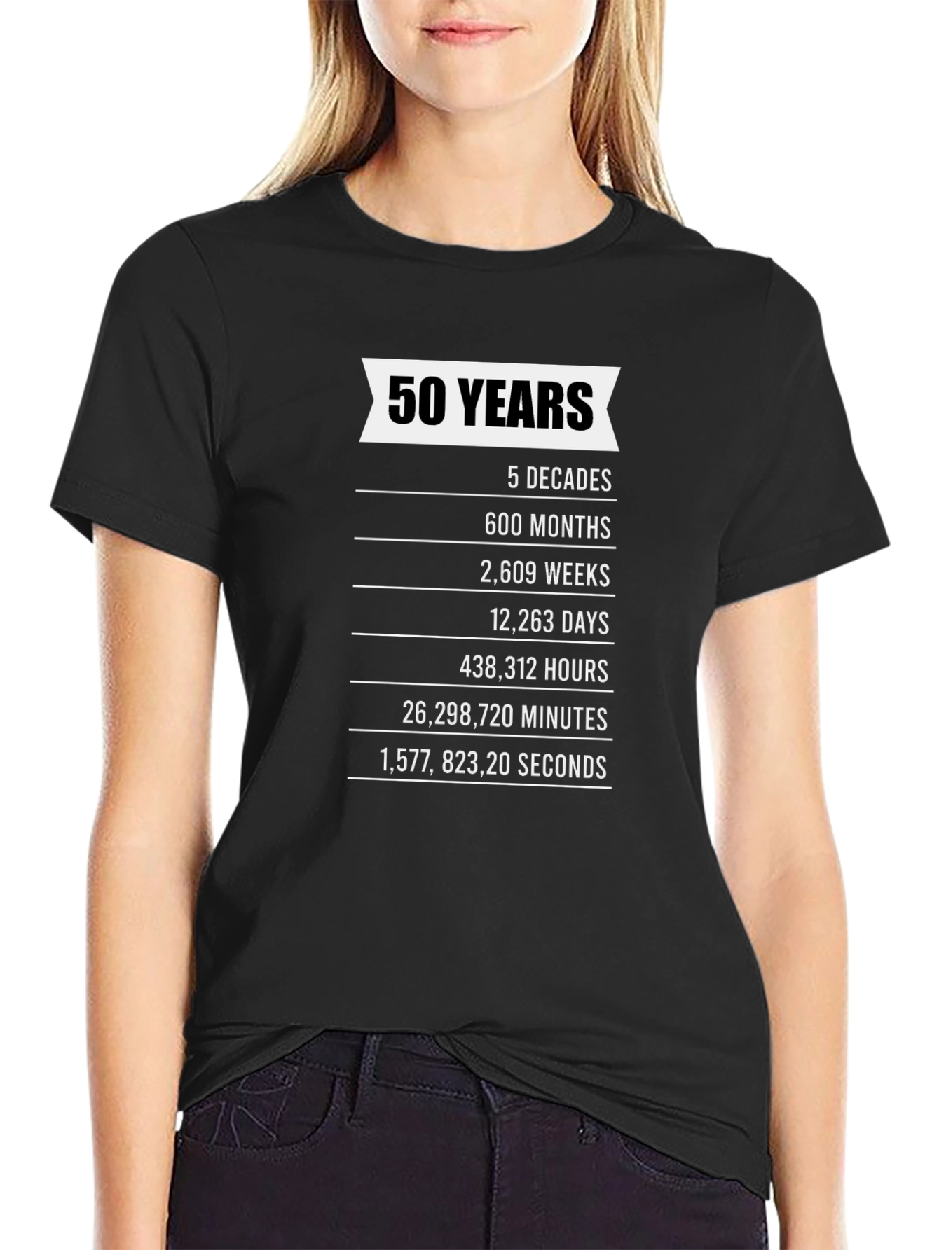 50th Birthday T-Shirt - 5 Decades Milestone Tee