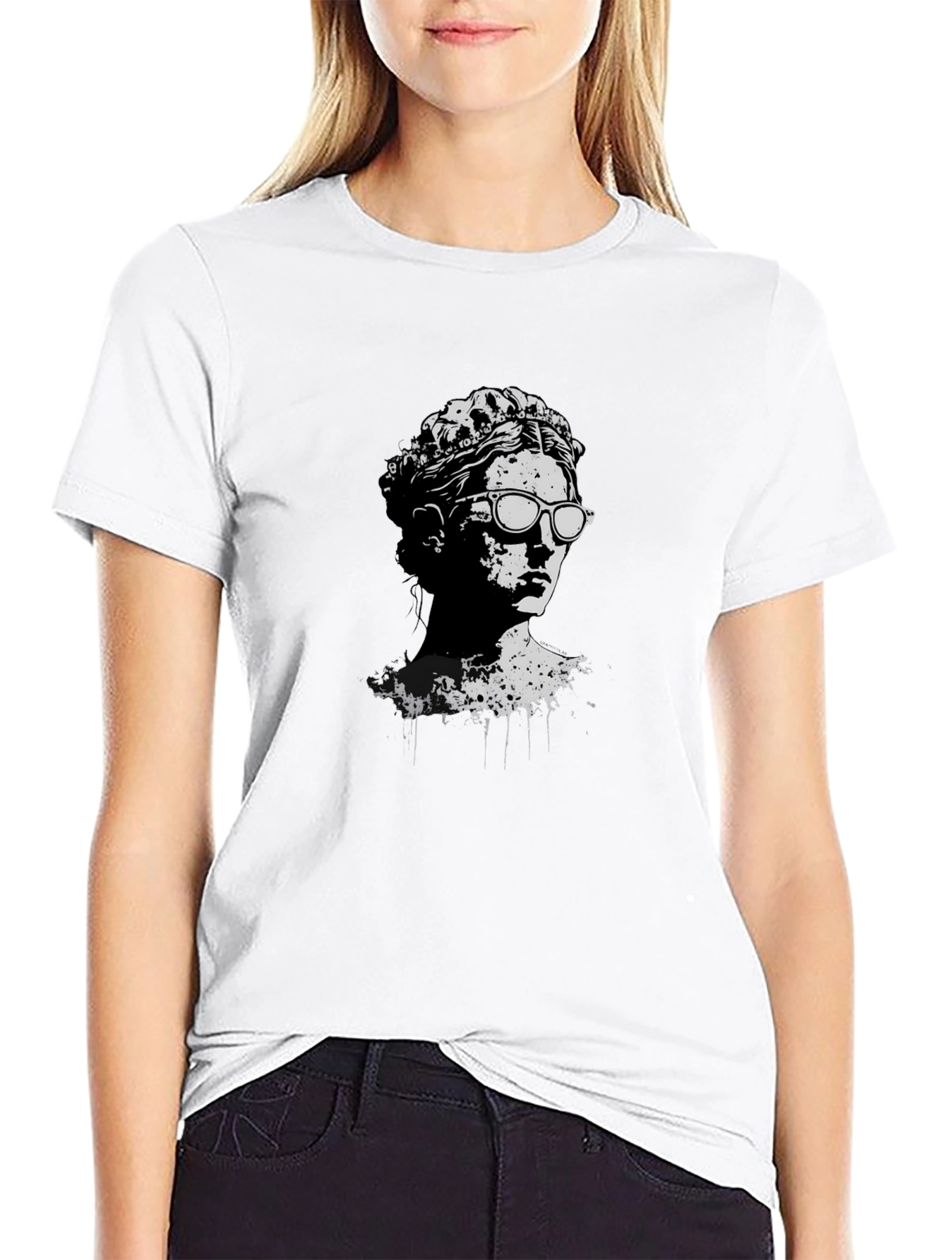 Statue Graphic Tee - Cool Modern Art Shirt