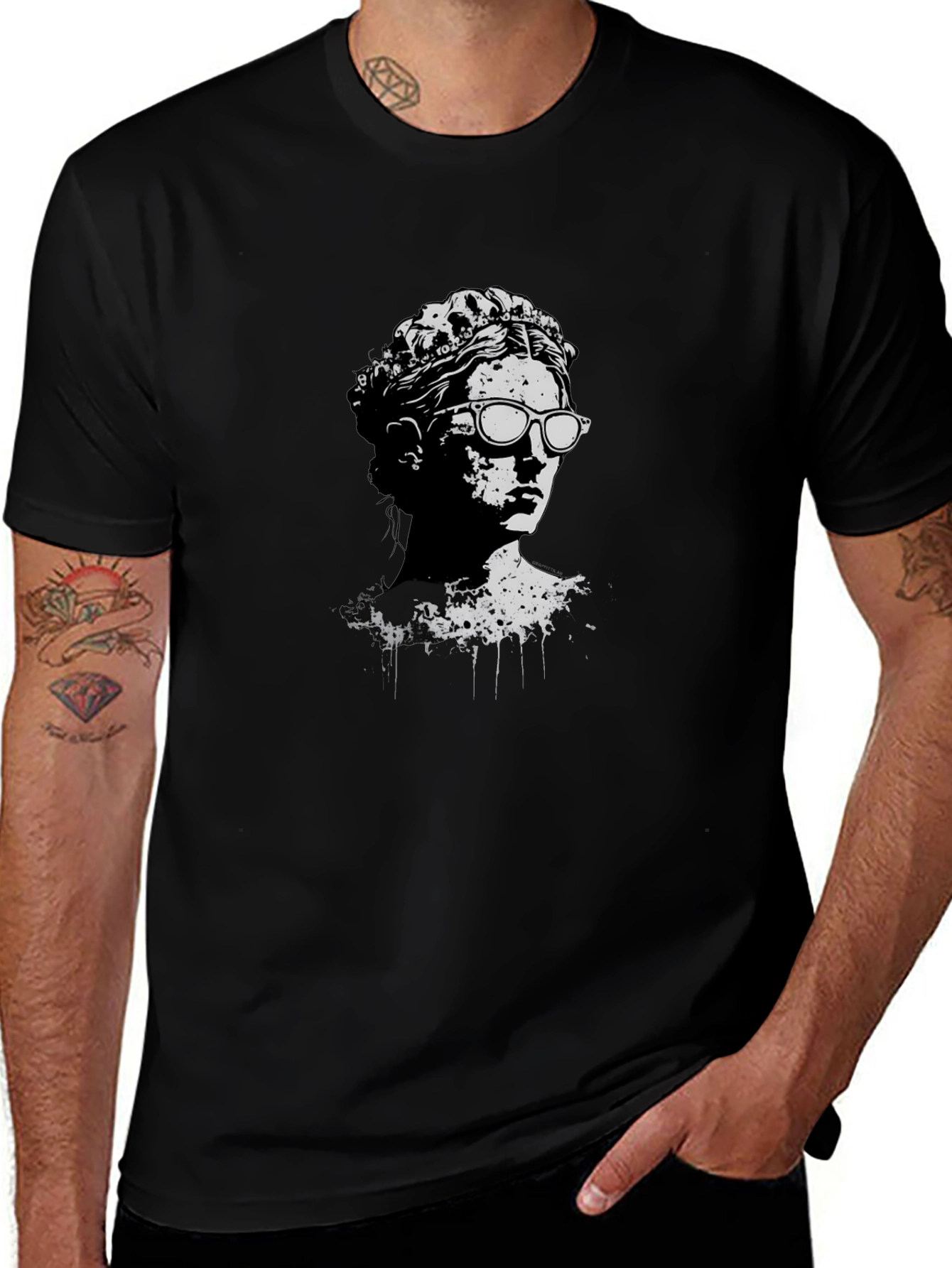 Statue Graphic Tee - Cool Modern Art Shirt