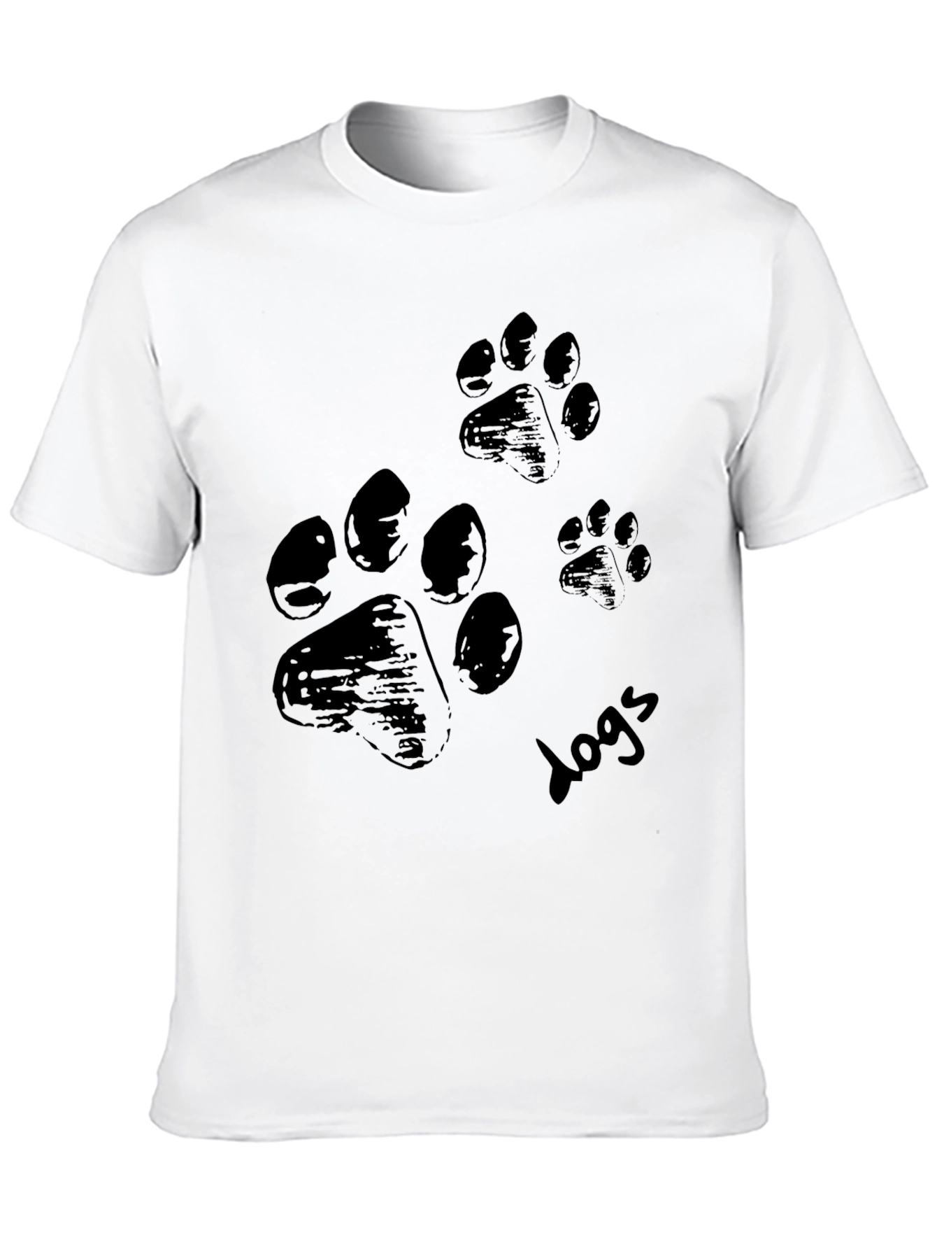 Paw Print Black T-Shirt