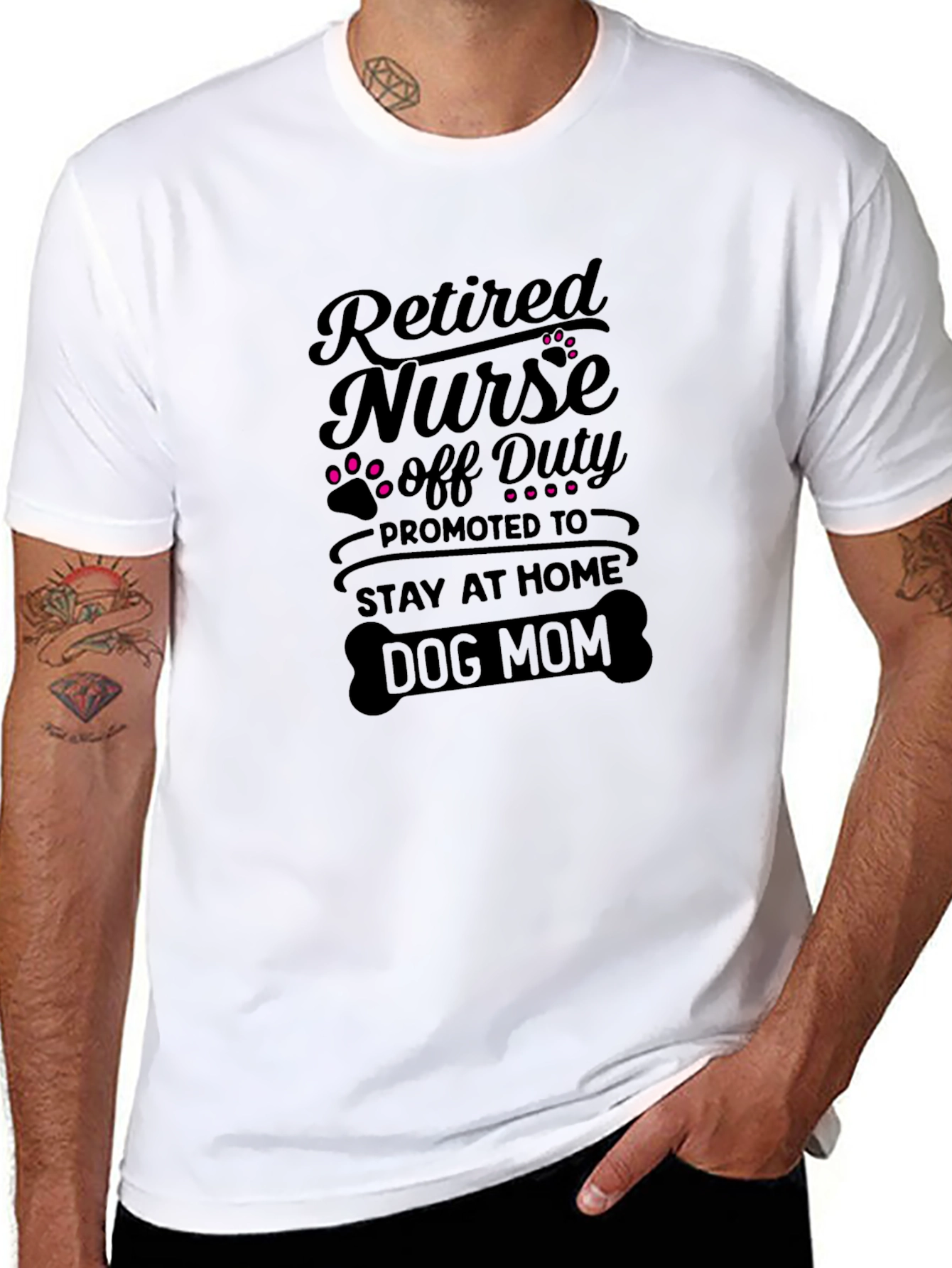 Retired Nurse Dog Mom T-Shirt