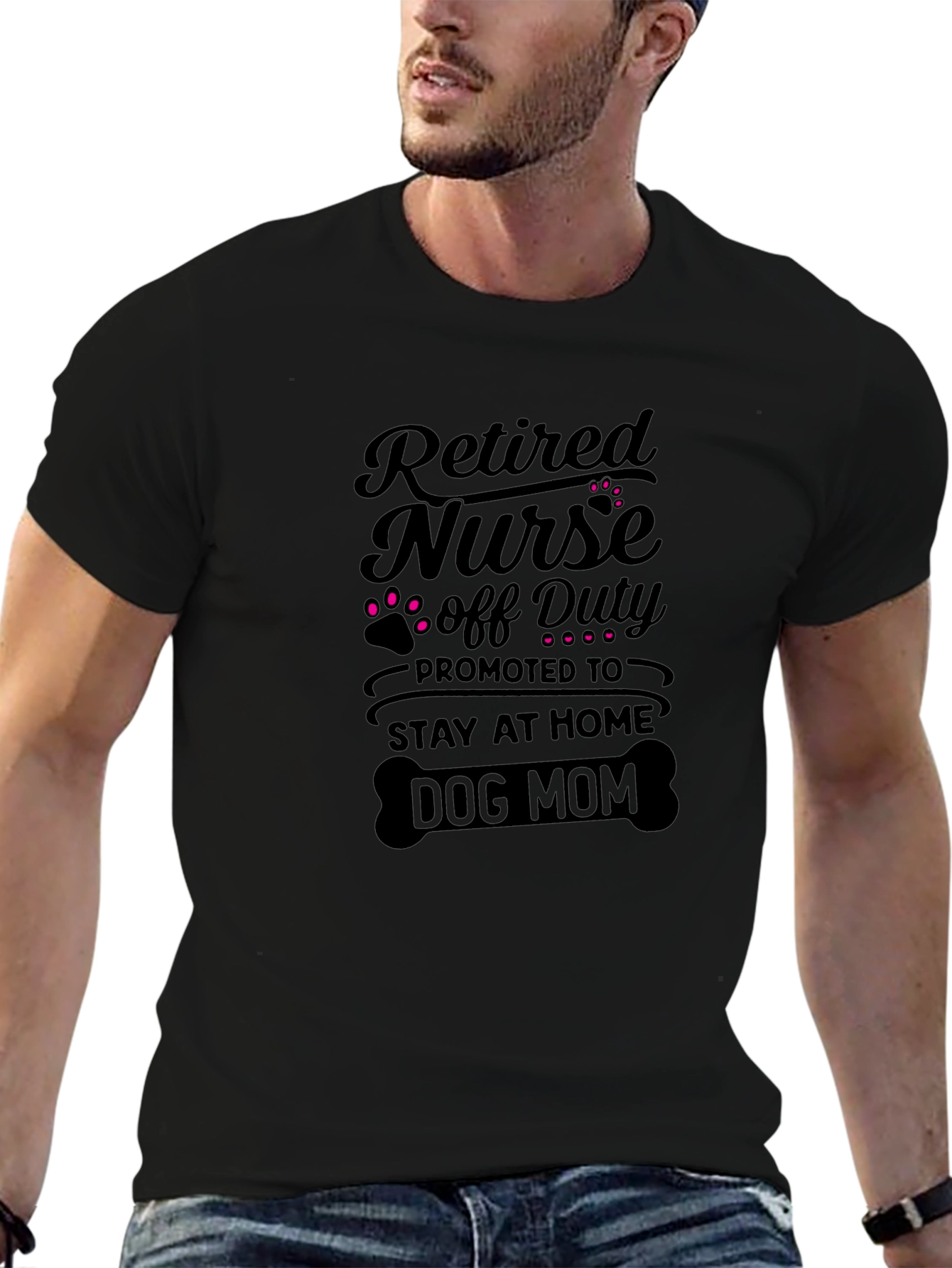 Retired Nurse Dog Mom T-Shirt