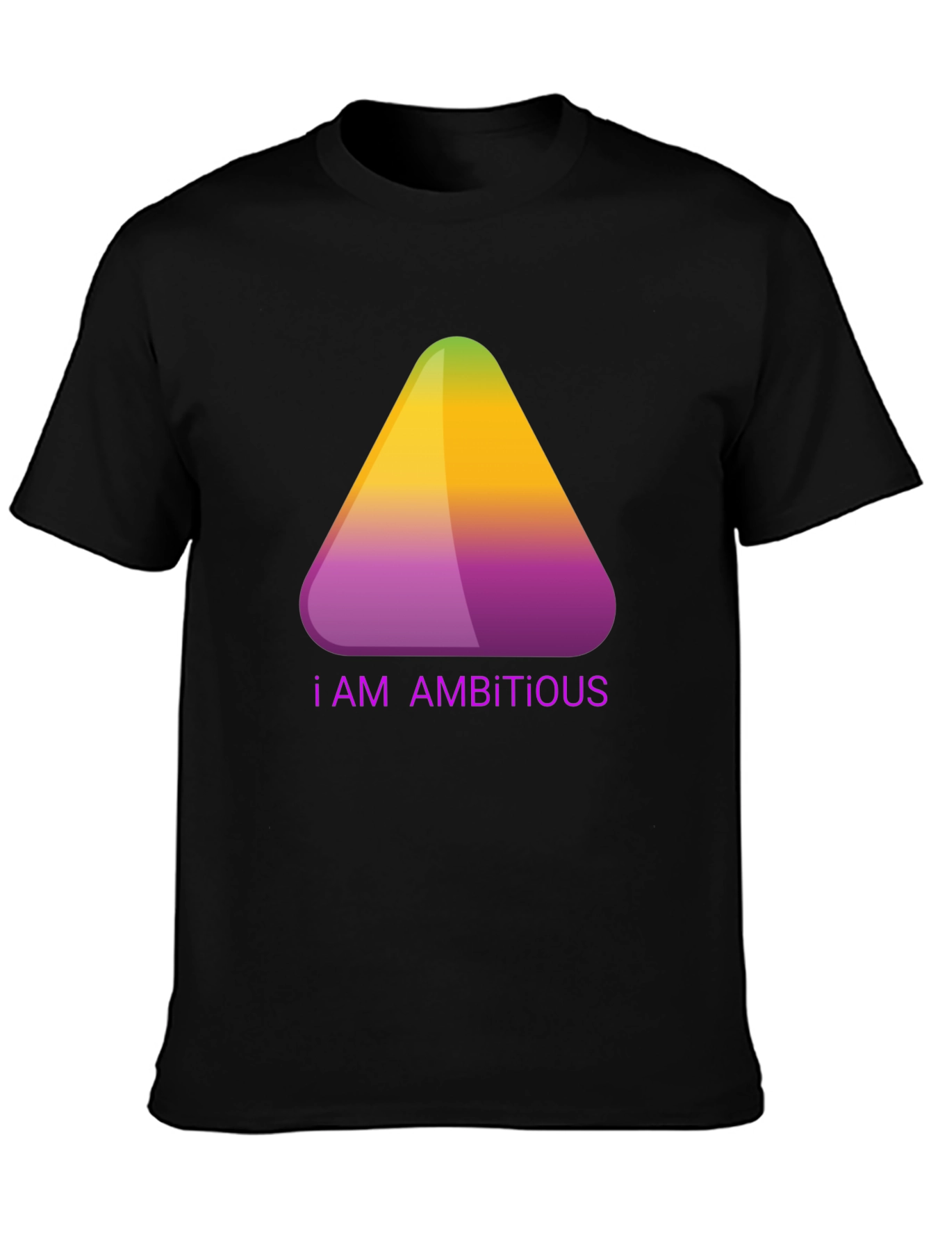 Ambitious Gradient Triangle Graphic T-Shirt