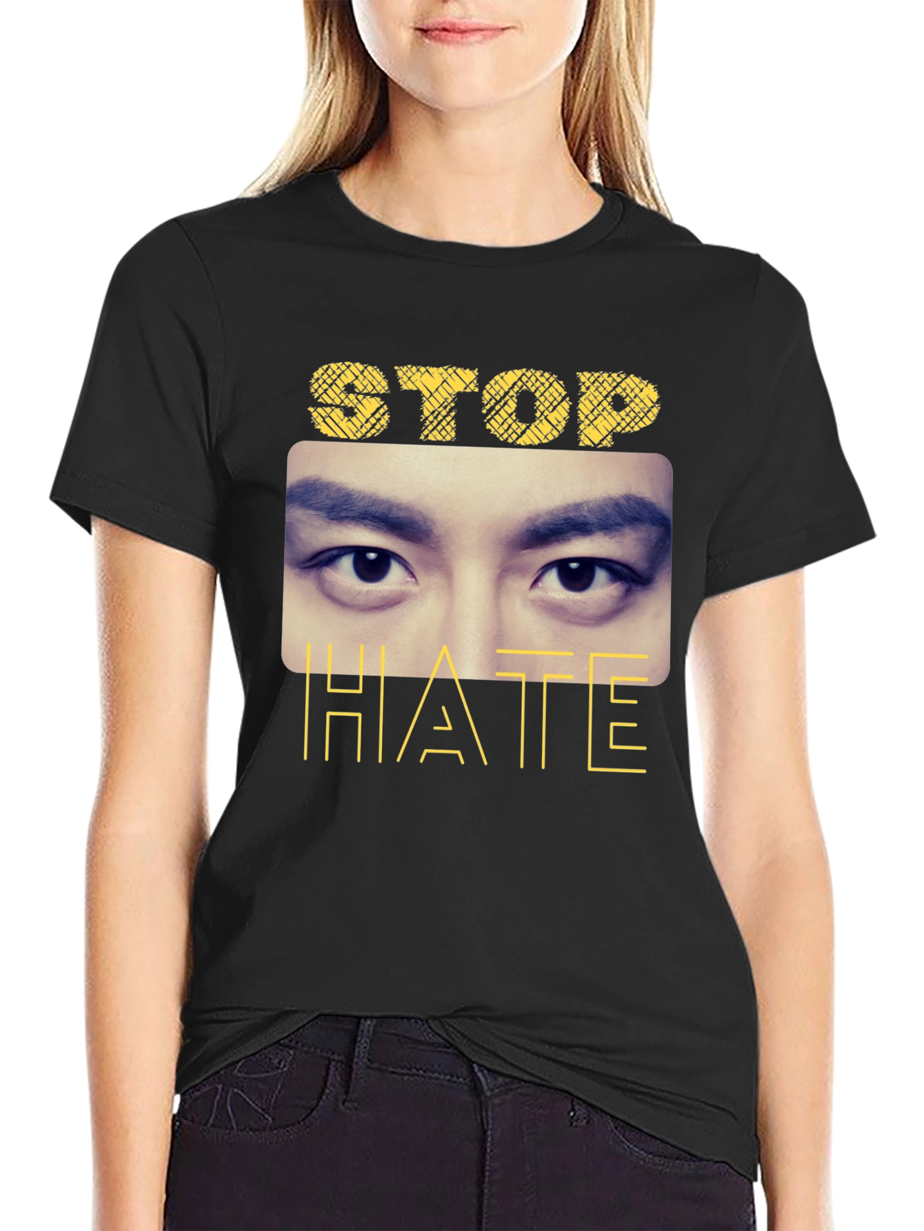 Stop Hate Graphic Tee - Unisex Black T-Shirt