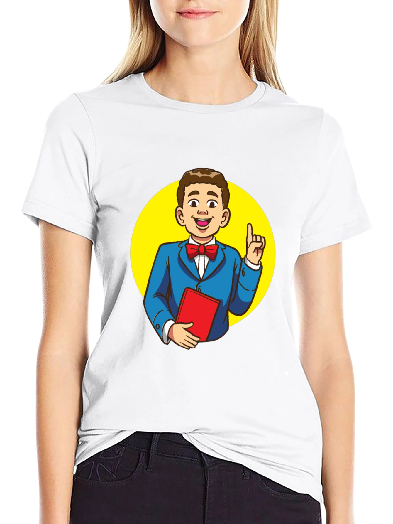 Cartoon Character Graphic Black T-Shirt