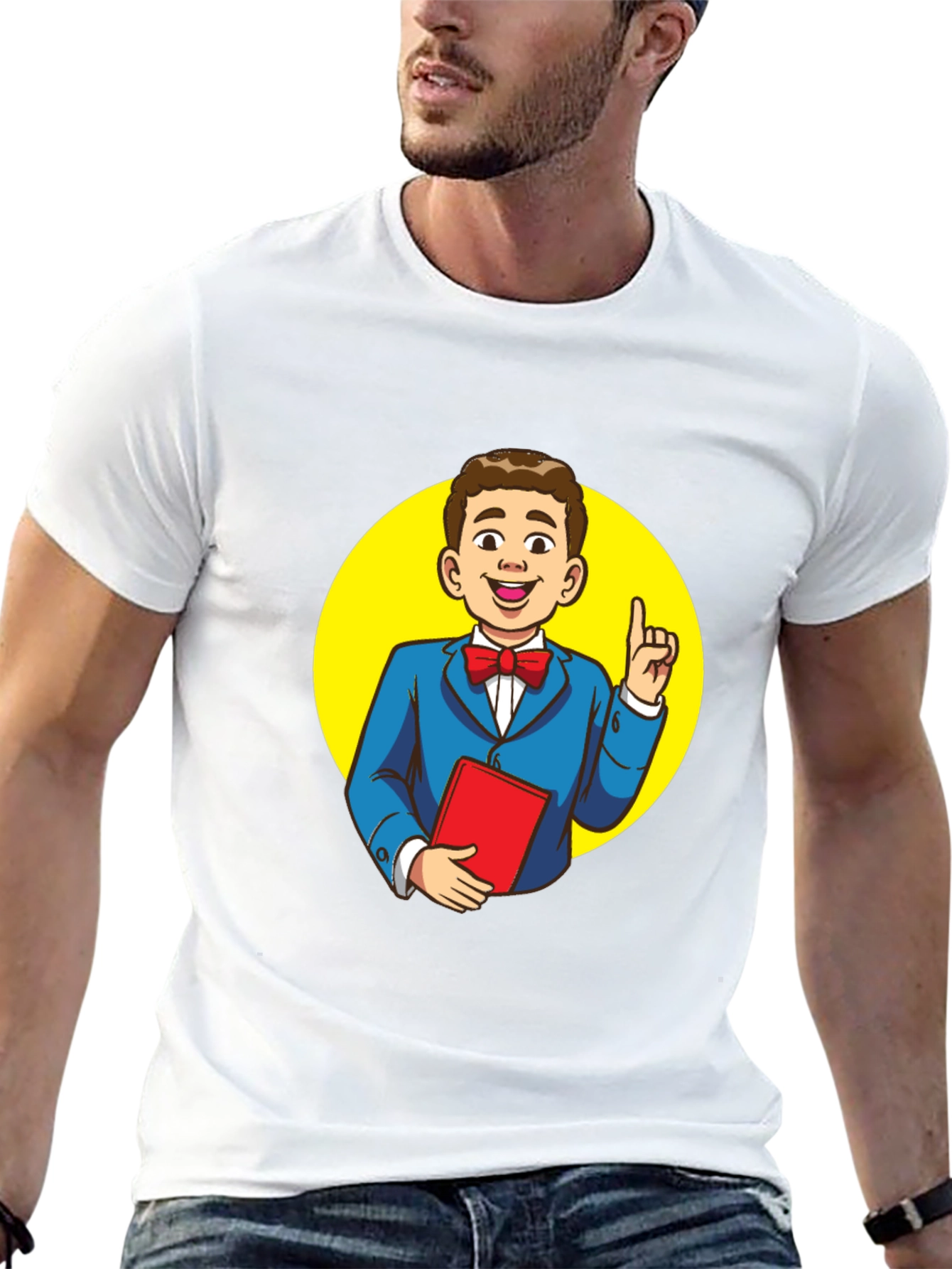 Cartoon Character Graphic Black T-Shirt