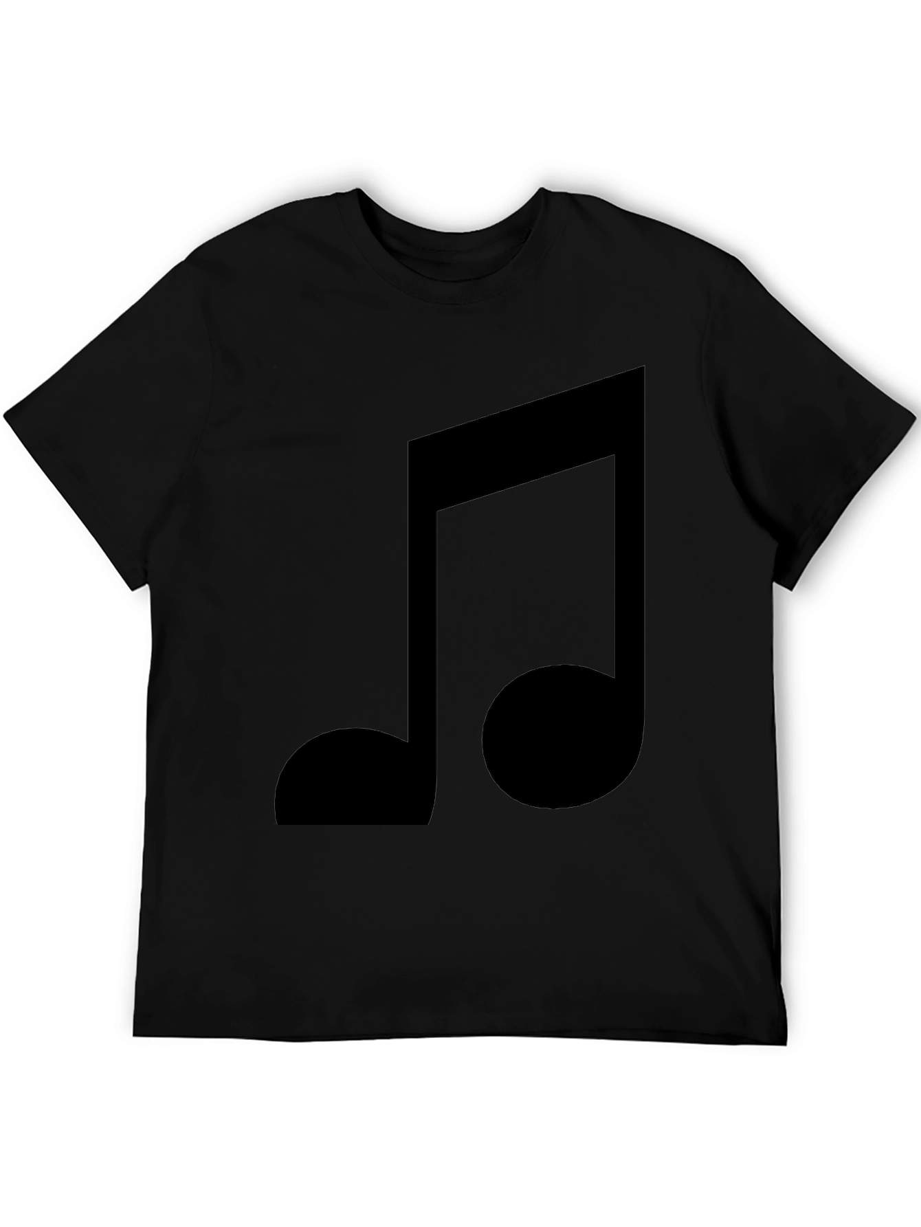 Music Note Graphic Black T-Shirt
