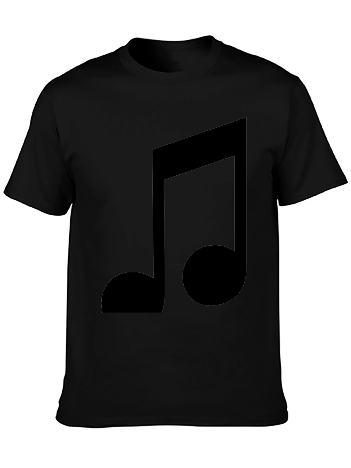 Music Note Graphic Black T-Shirt