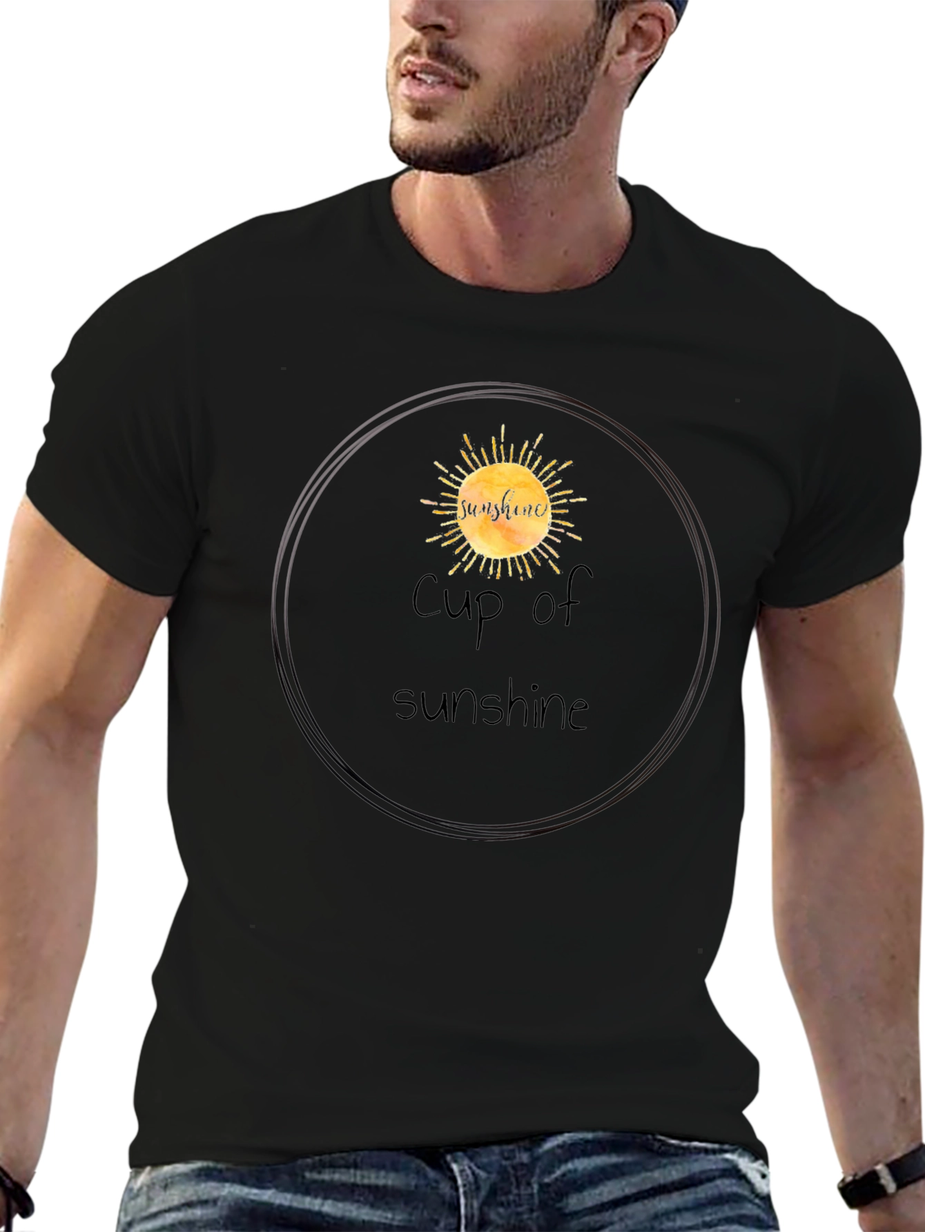 Cup of Sunshine Graphic Tee - Black