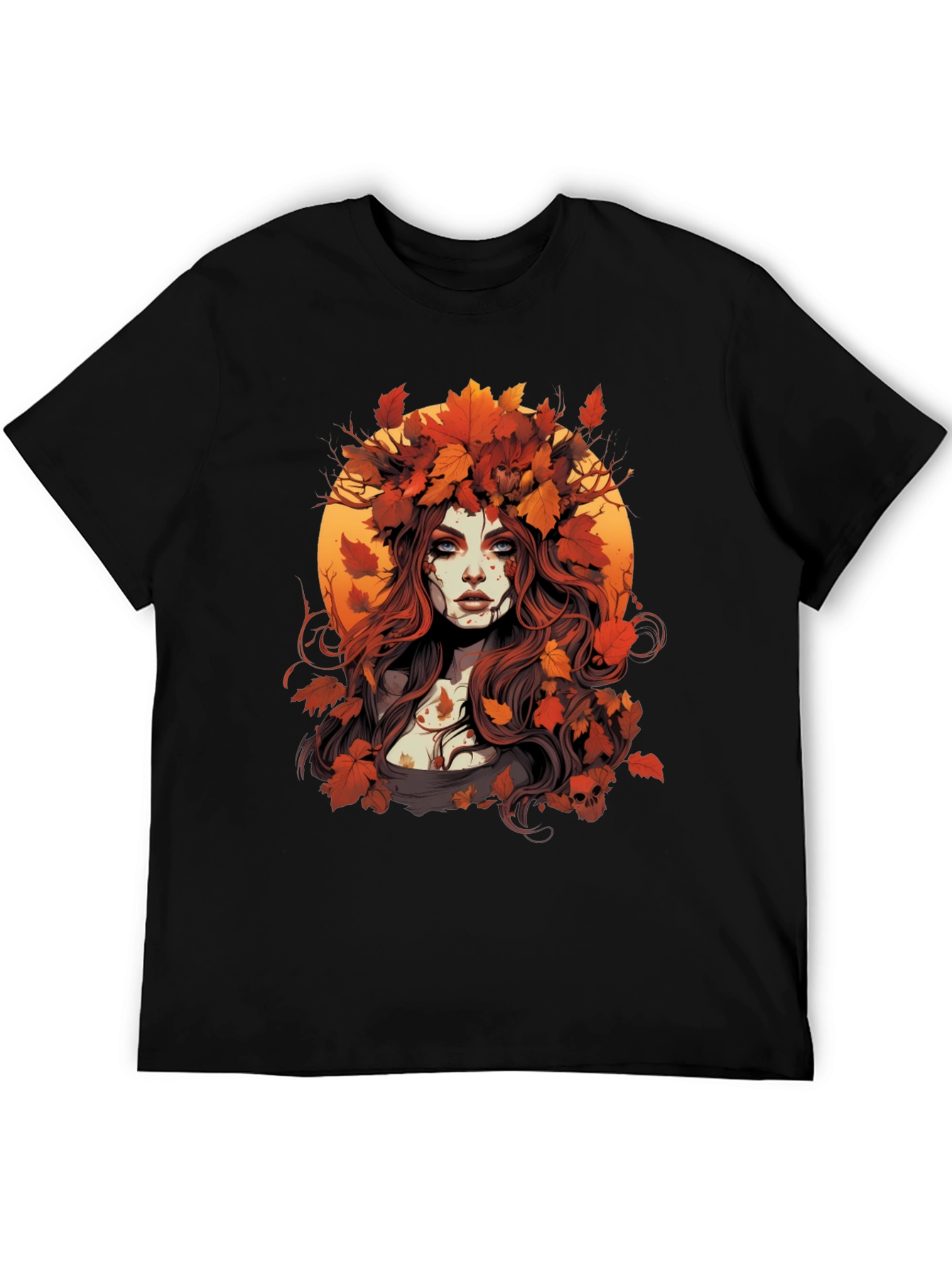 Autumn Maiden Graphic Tee - Mens Black T-Shirt